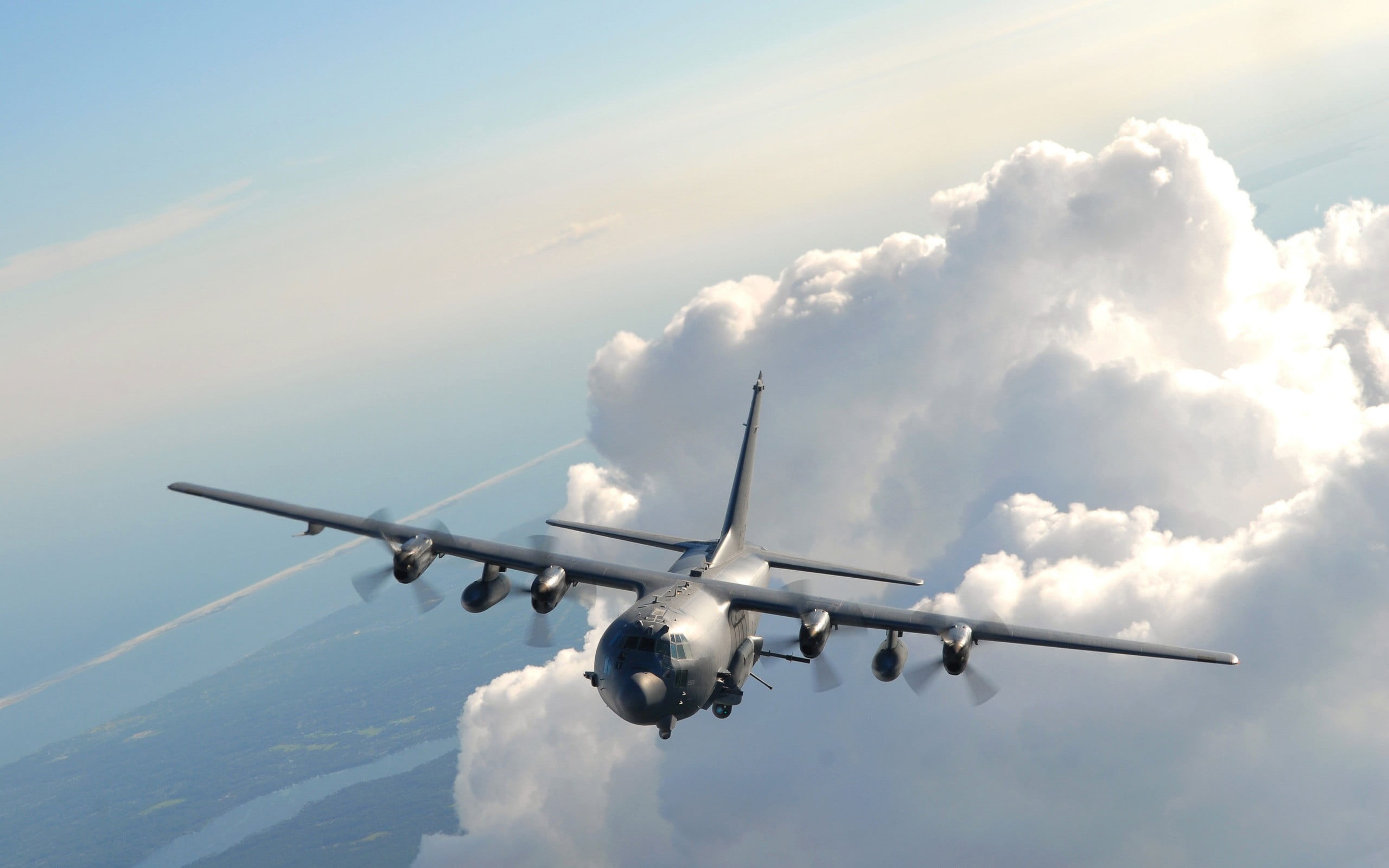 airplane, no people, uplight, motion, sky, commercial airplane, on the move, day, AC-130, sunlight, white, aerospace industry, cloud - sky, nature, mode of transportation, HD Wallpaper