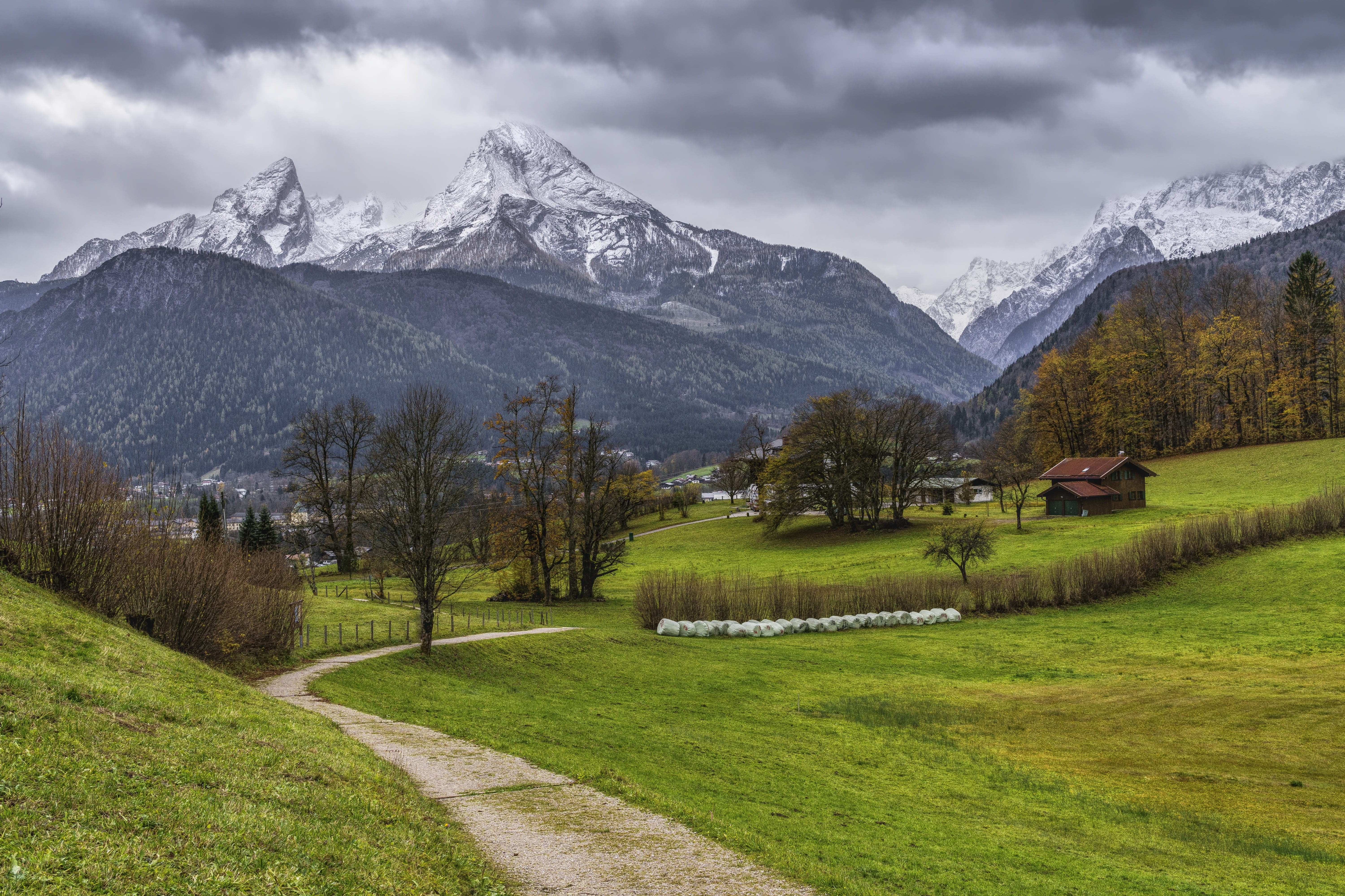 mountain, green color, snow, mountains, snowcapped mountain, tranquil scene, mountain peak, mountain range, mountaineering, berchtesgaden alps, berchtesgadener land, HD Wallpaper