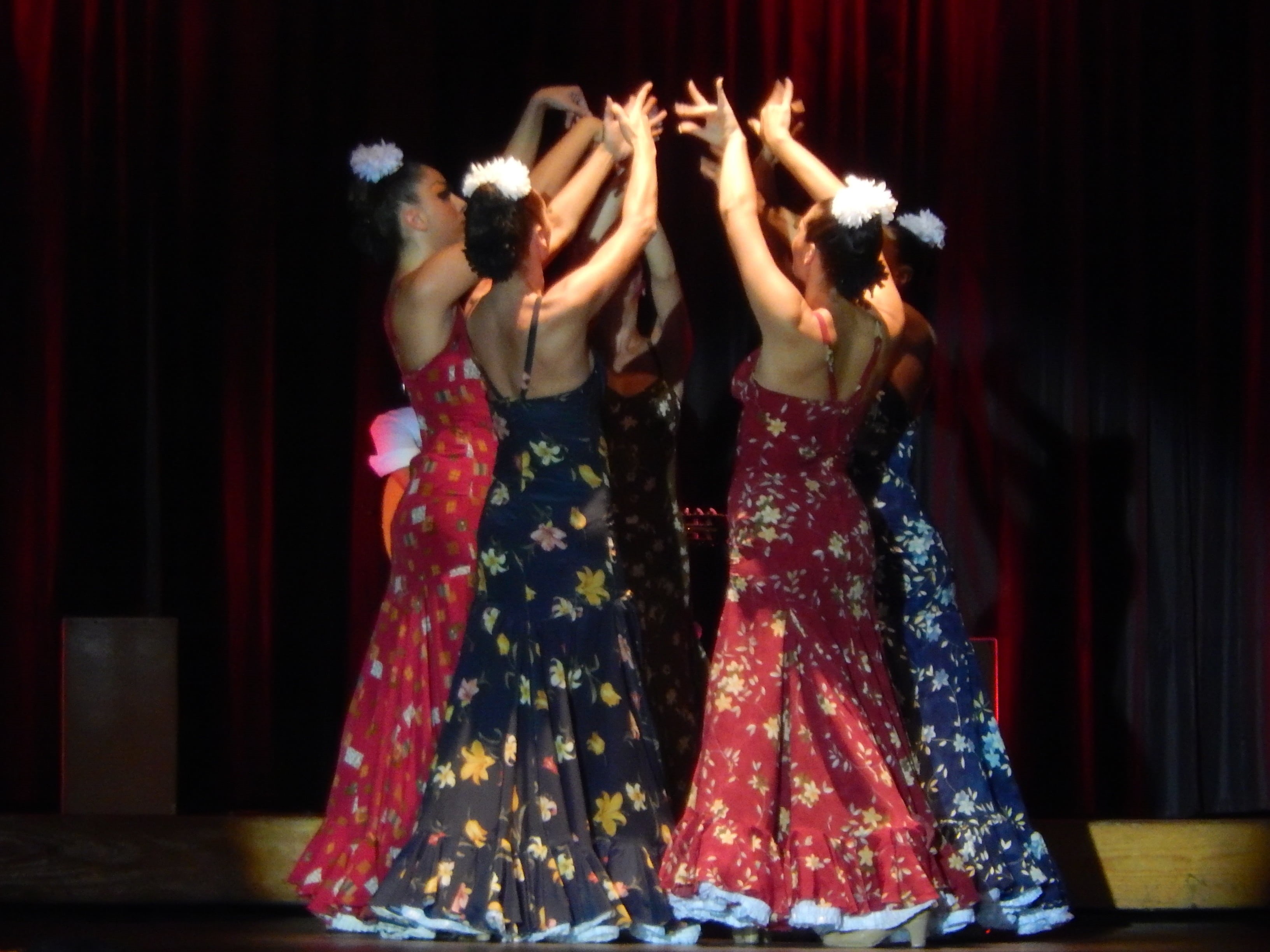 performing Arts Event, excitement, indoors, 2K, dancing, group of people, limb, show, dress, event, spain, dresses, stage, skill, body part, human arm, HD Wallpaper