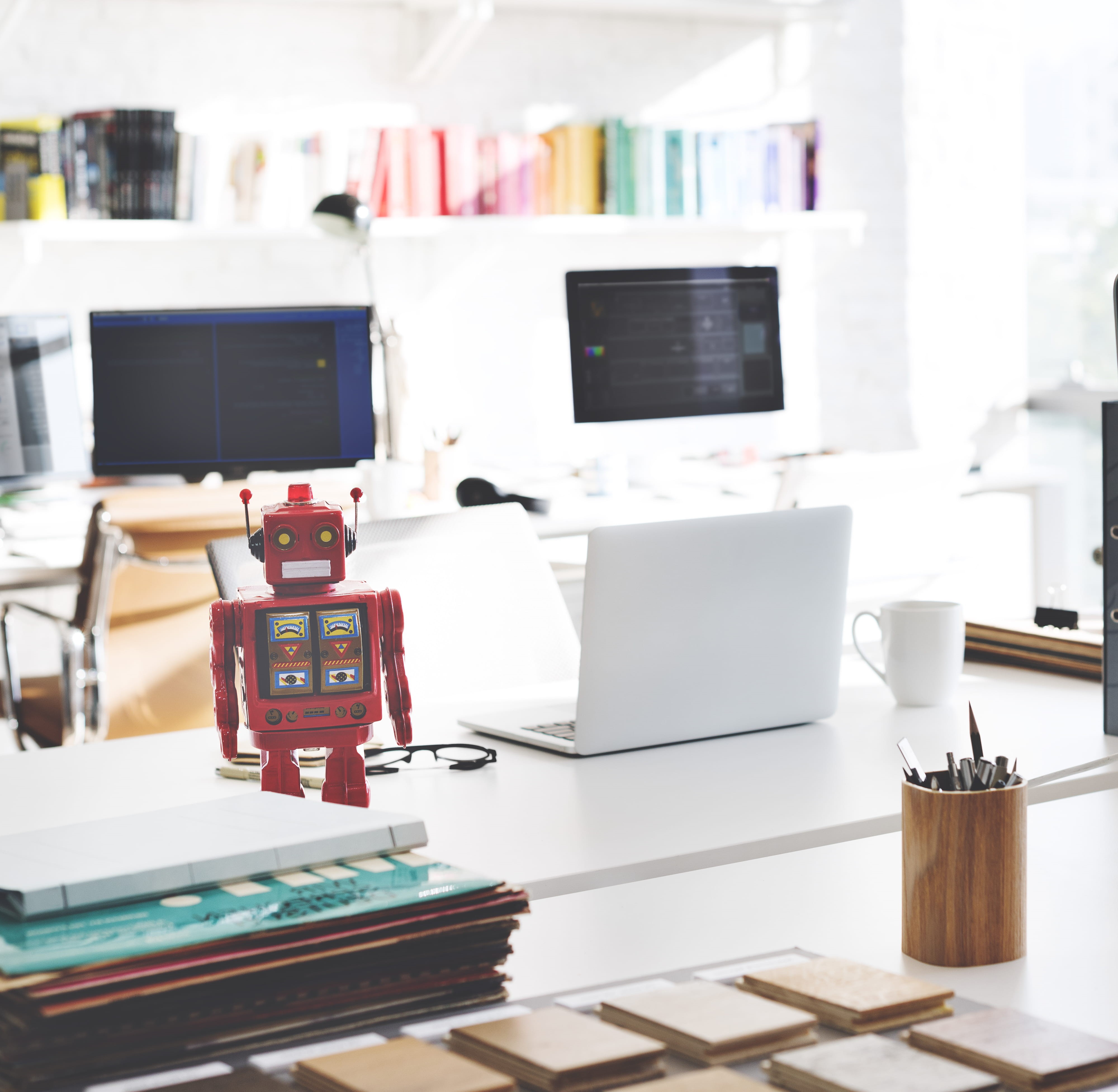 furnitures, choice, workspace, workplace, artificial intelligence, large group of objects, computer, office, inside, interior design, container, focus on foreground, HD Wallpaper