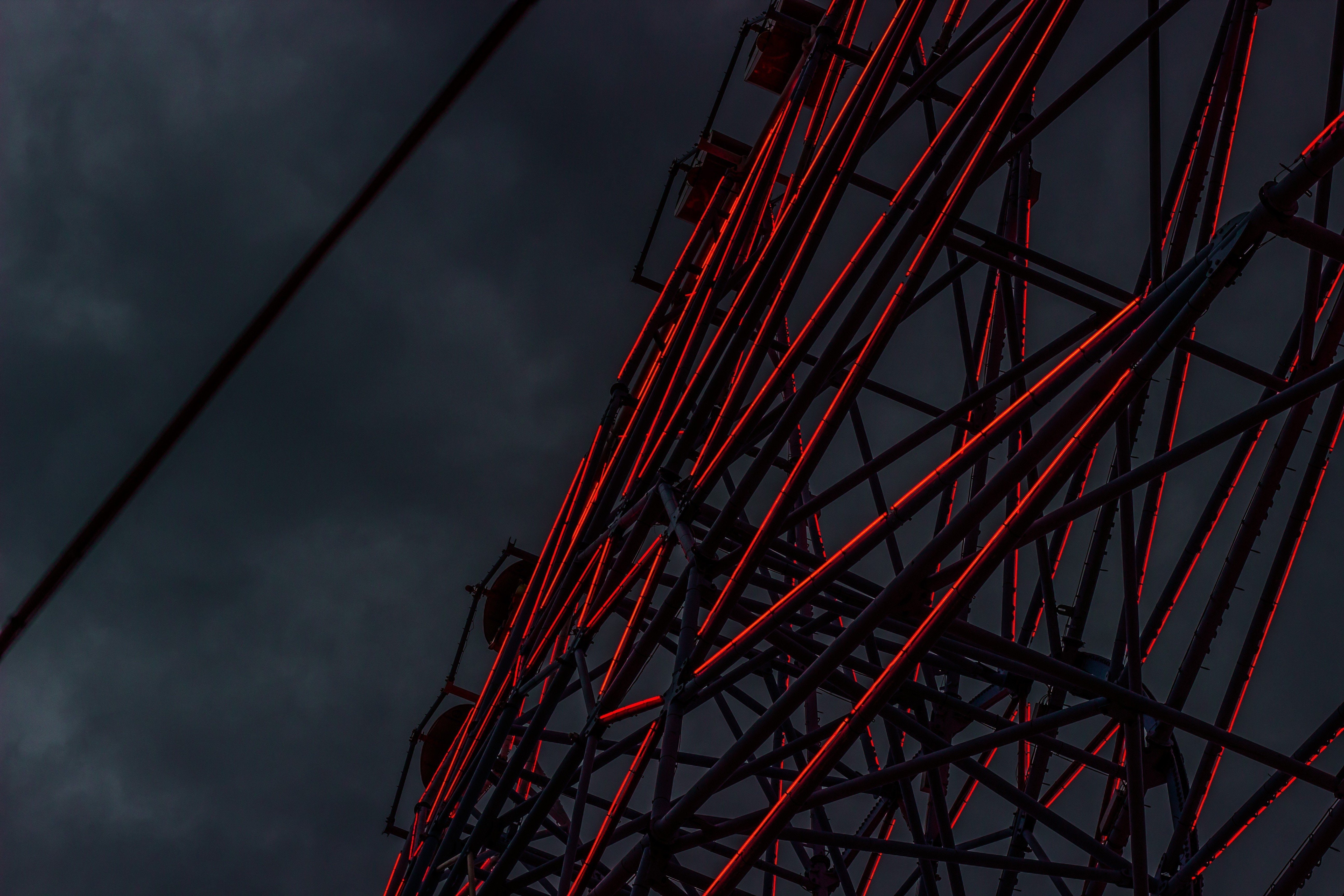 Ferris wheel, 5K, Artificial Lights, Evening, HD Wallpaper