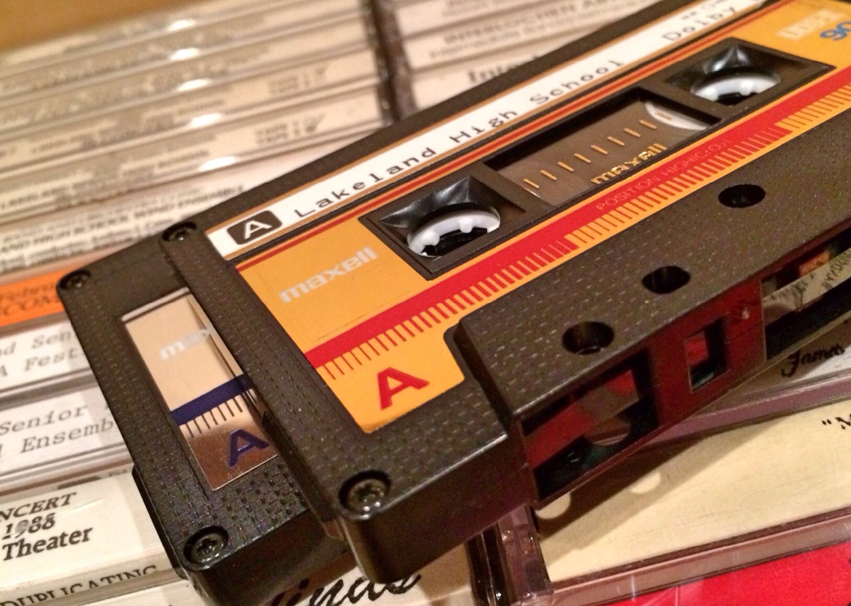 school, studio shot, tape, stack, arts culture and entertainment, audio, cassette, 80s, retro, rock music, vintage, obsolete, number, lakeland, group of objects, HD Wallpaper