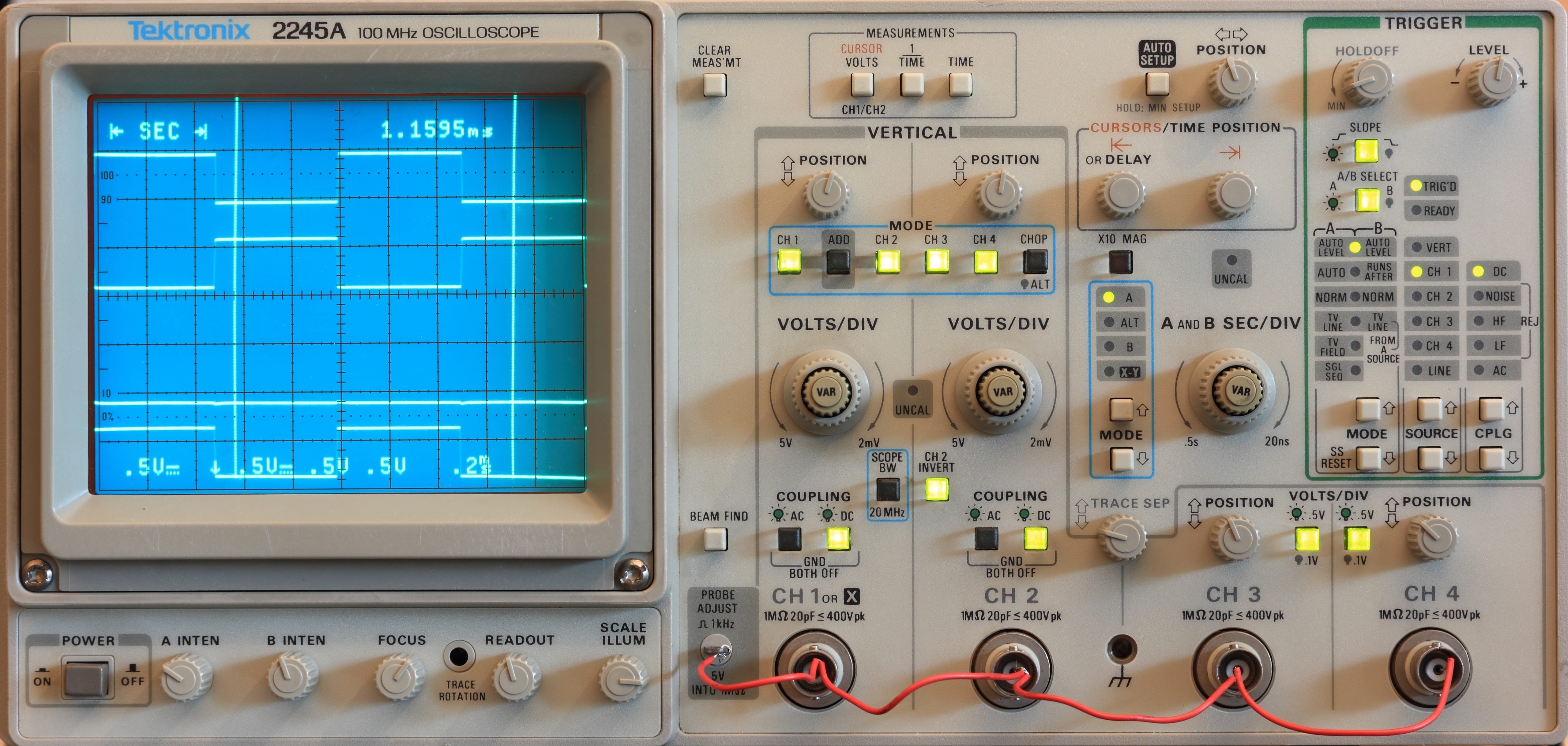 measure, Scope, Oscilloscope, electronics industry, close-up, electrical component, electricity, indoors, Tektronix, equipment, machinery, electronic, factory, HD Wallpaper
