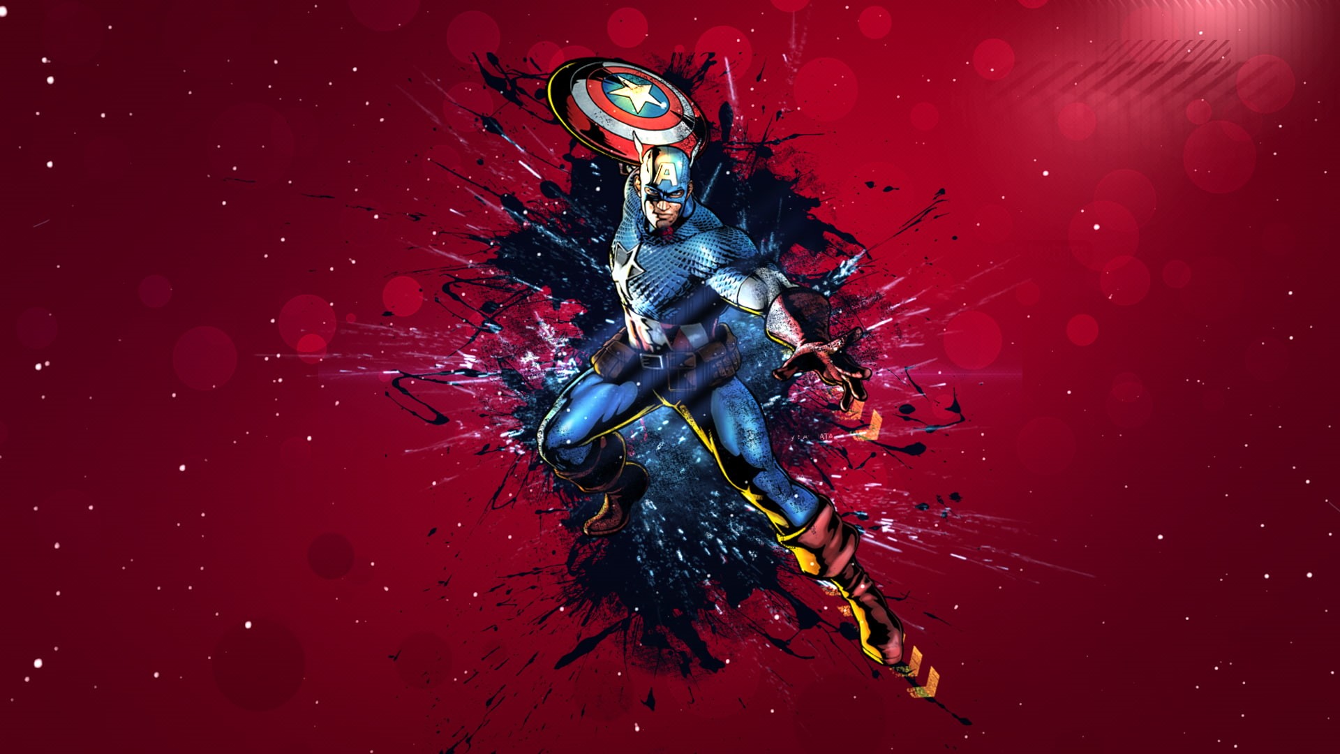 front view, fashion, captain, mask, drop, illustration, full length, marvel, capitan america, digital composite, water, celebration, young adult, clothing, HD Wallpaper