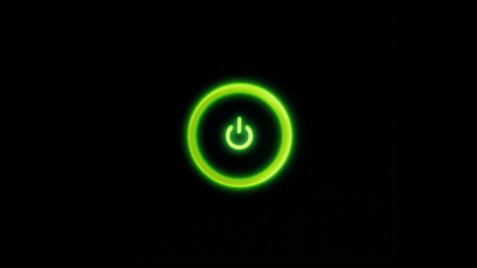 black color, neon colored, minimalism, lighting equipment, no people, multi colored, night, light - natural phenomenon, electric lamp, circle, shape, green, HD Wallpaper