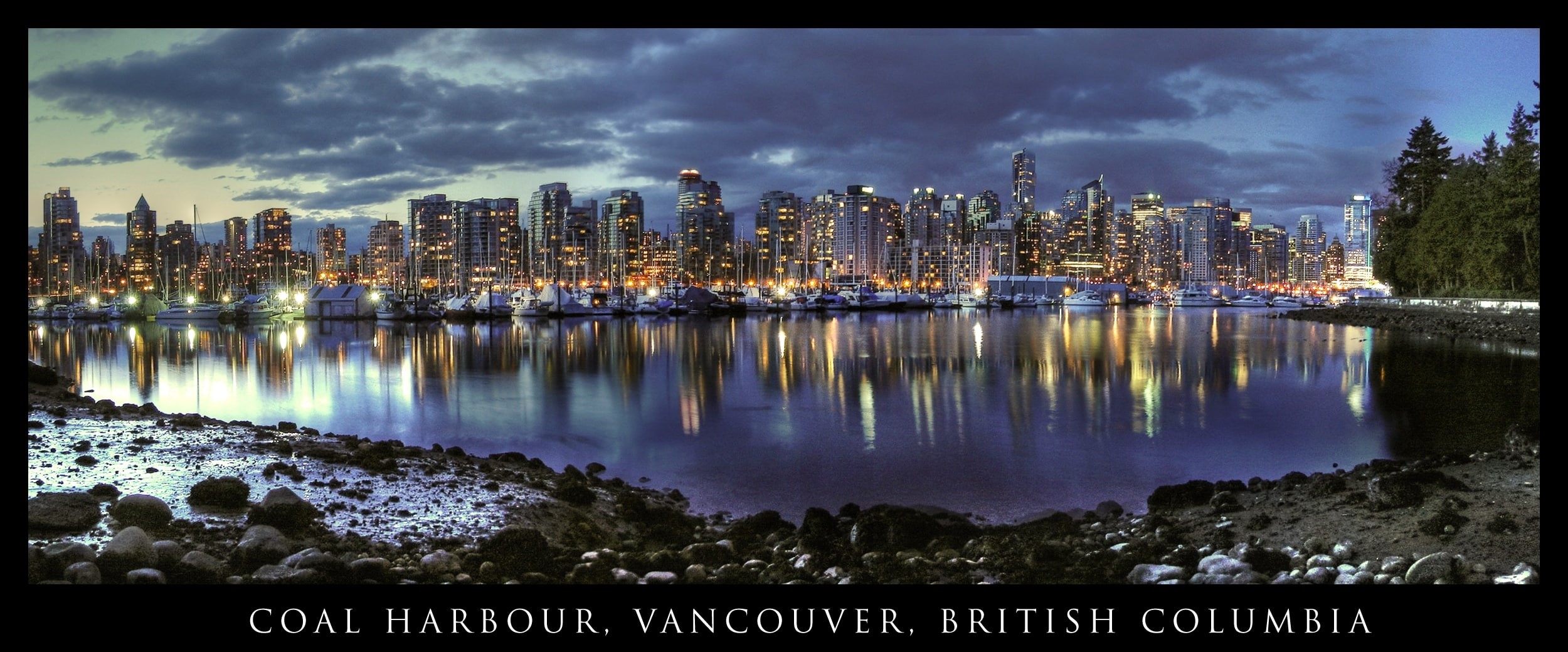 Vancouver, art, Canada, skyline, 1080P, hd, x, HD Wallpaper