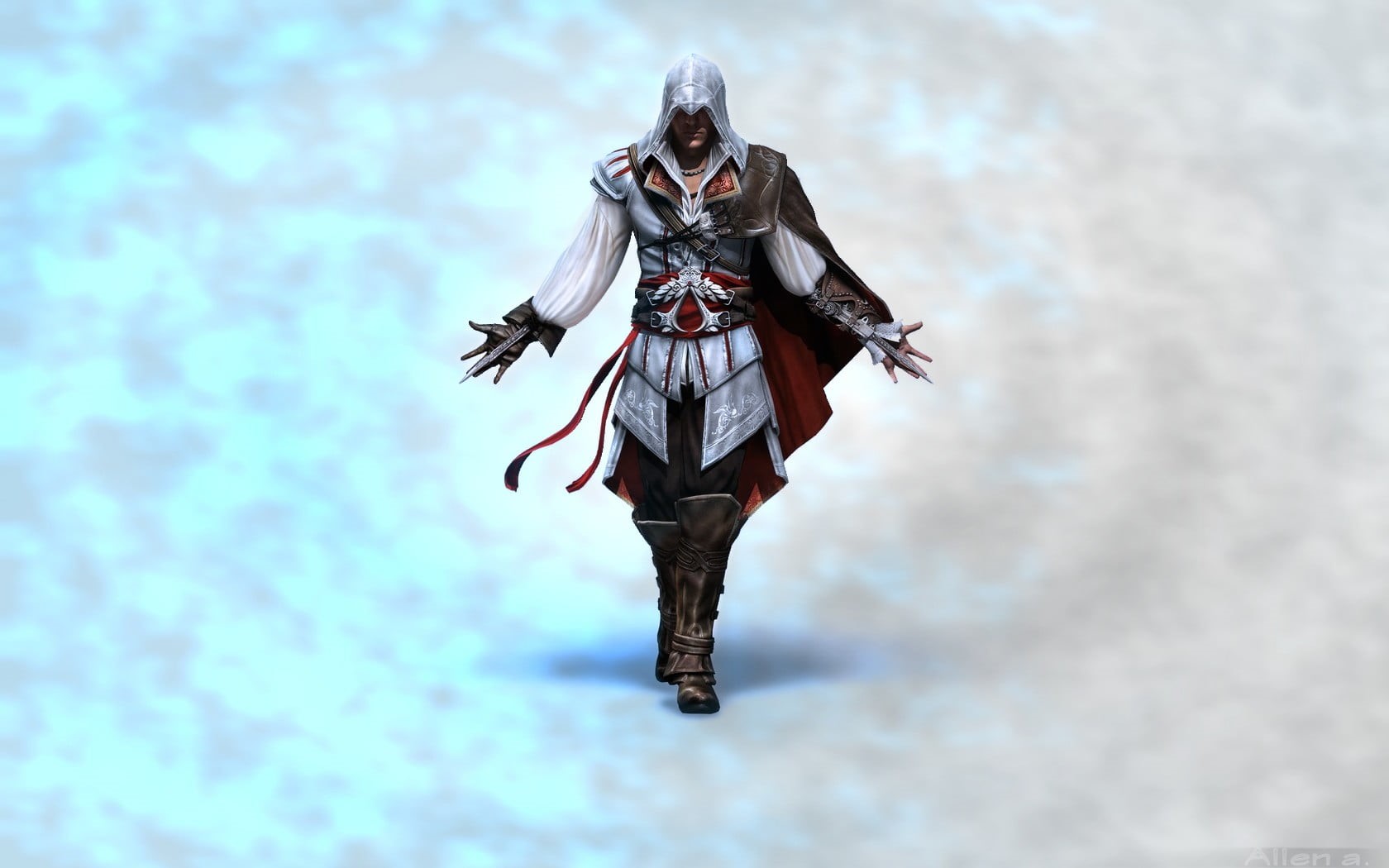 science, creativity, human representation, casual clothing, people, imagination, art and craft, Assassins Creed II, cloud - sky, ezio, full length, s, 720P, HD Wallpaper