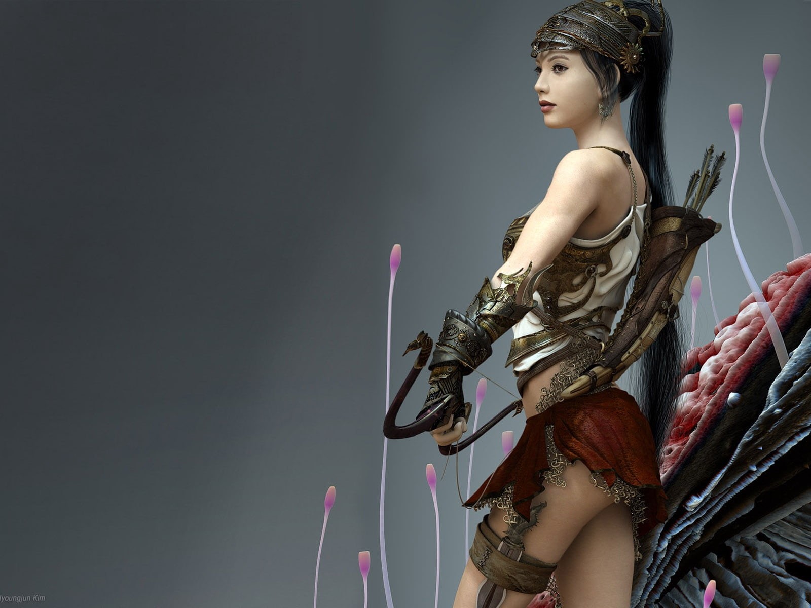craft, arrows, indoors, artificial Model, creativity, people, costume, archer, fashion, young women, gray, beauty, girl, young adult, glamour, soldier, HD Wallpaper