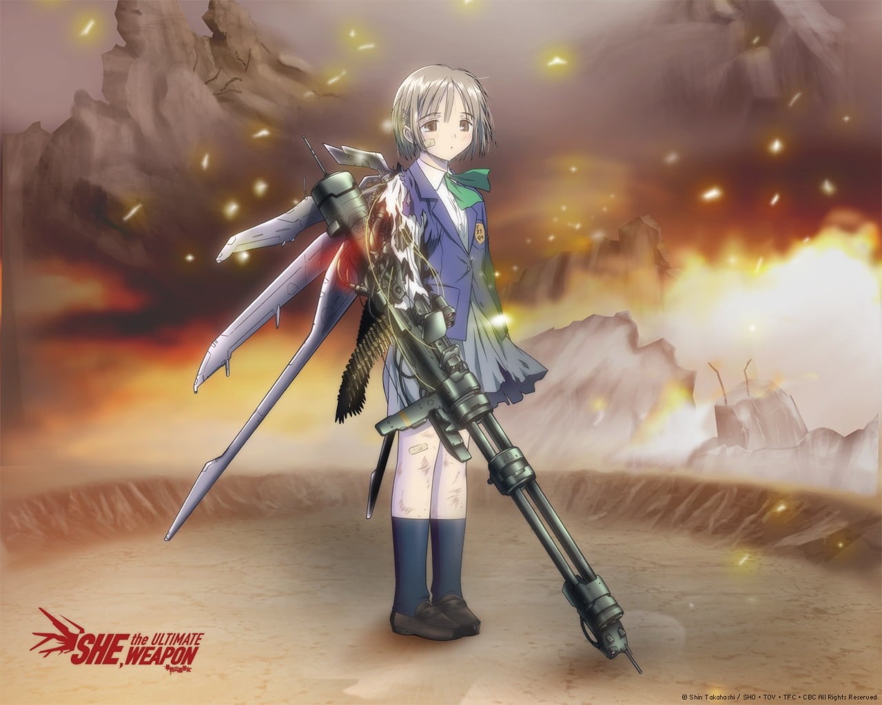 judgment Day - Apocalypse, fire, alien, spooky, saikano, armed Forces, sorrow, horror, war, disguise, one person, video Game, people, 720P, anime, weapons, HD Wallpaper