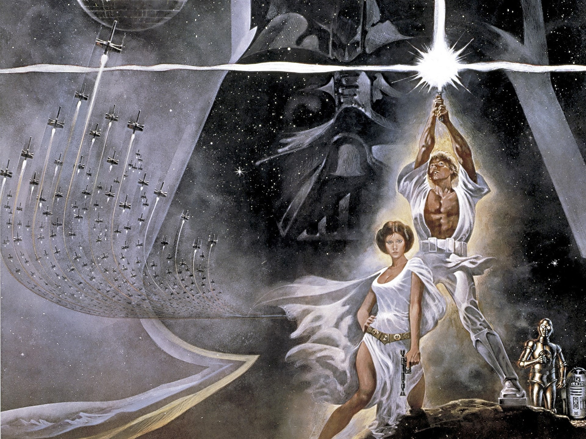 architecture, religion, built structure, indoors, craft, no people, female likeness, representation, travel destinations, 1080P, star wars episode iv a new hope, HD Wallpaper