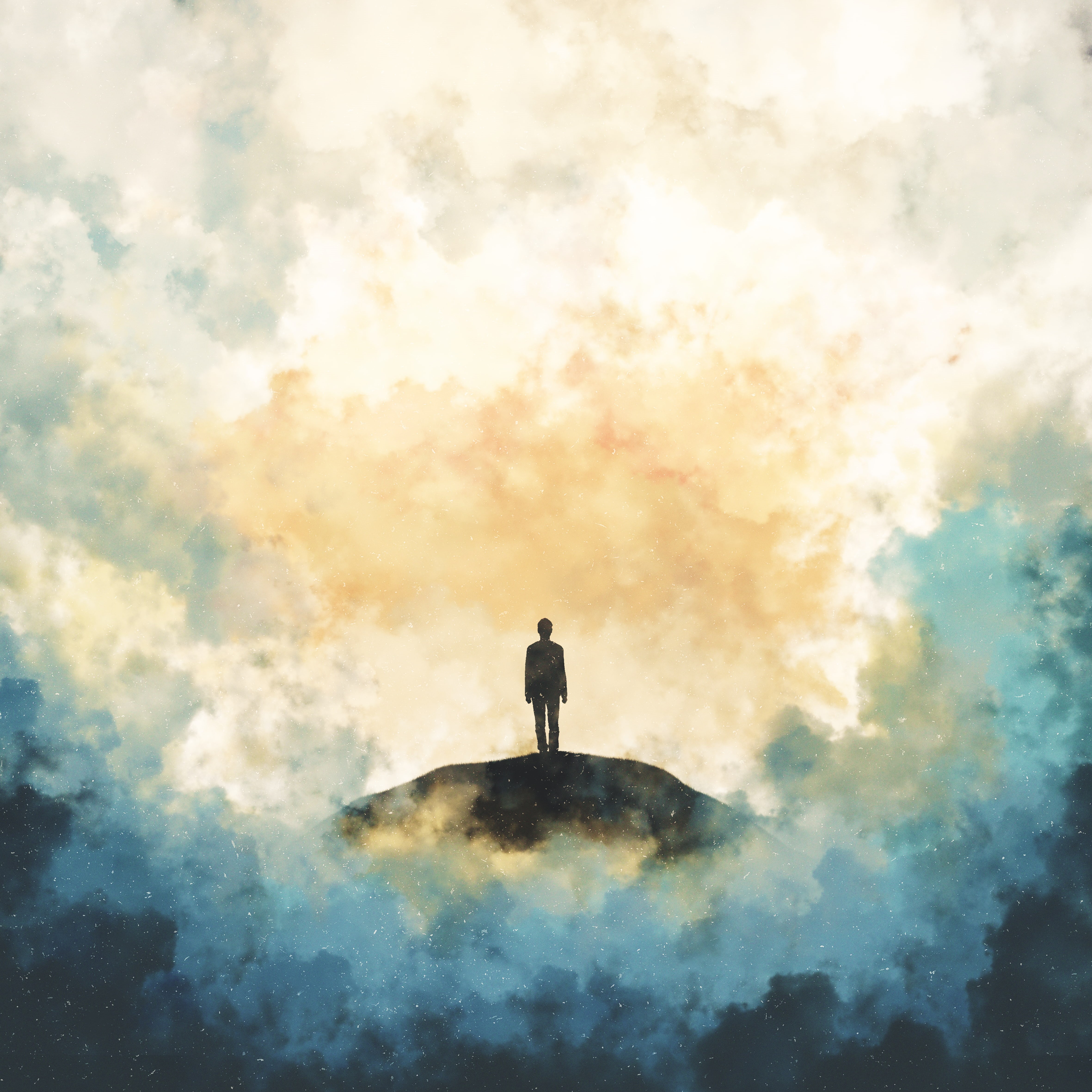 4K, sky, loneliness, lonely, art, silhouette, Phone HD Wallpaper