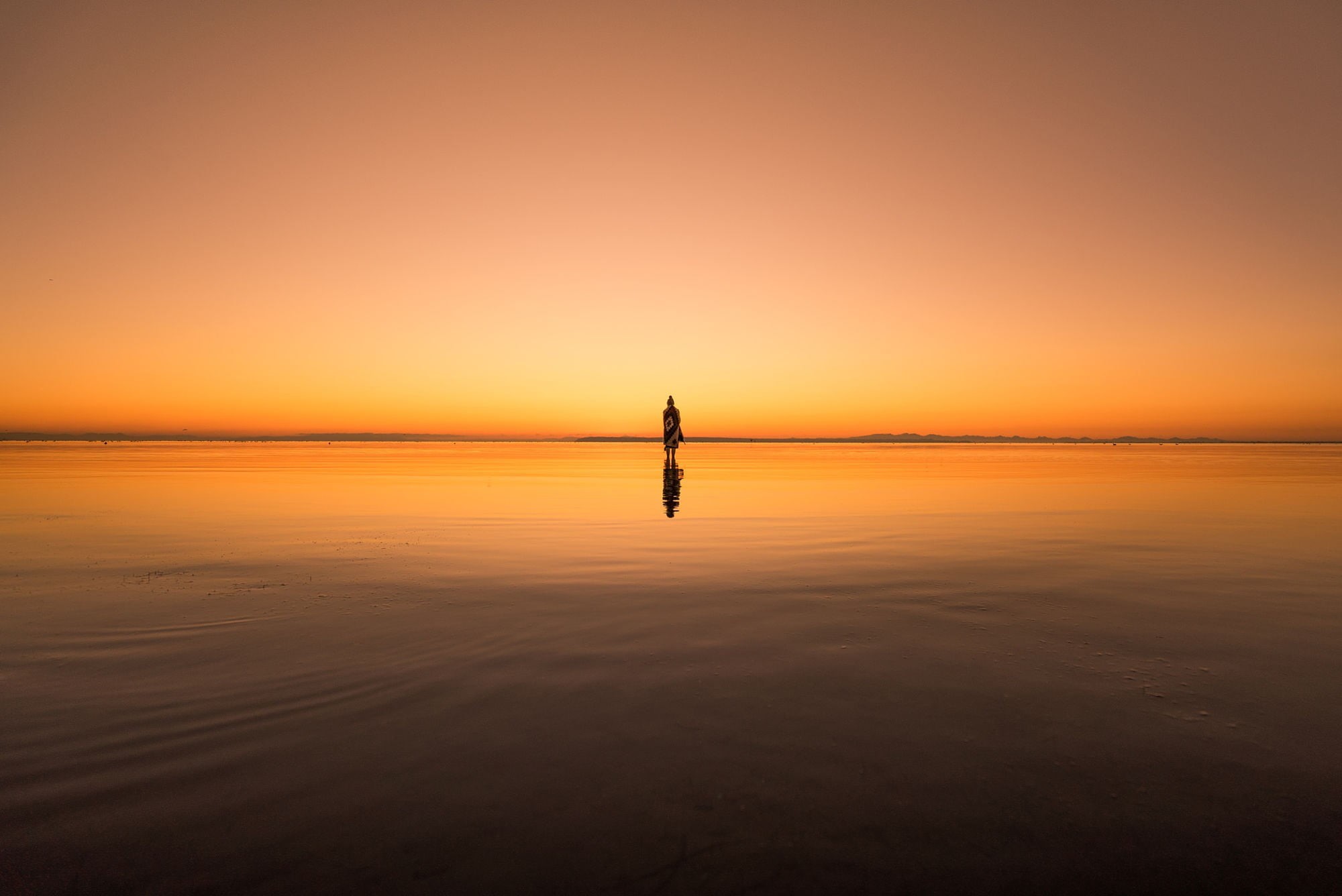photo, nature, standing, horizon Over Water, idyllic, water, tranquility, 1080P, summer, clear sky, scenics - nature, relaxation, women, sport, land, person, HD Wallpaper