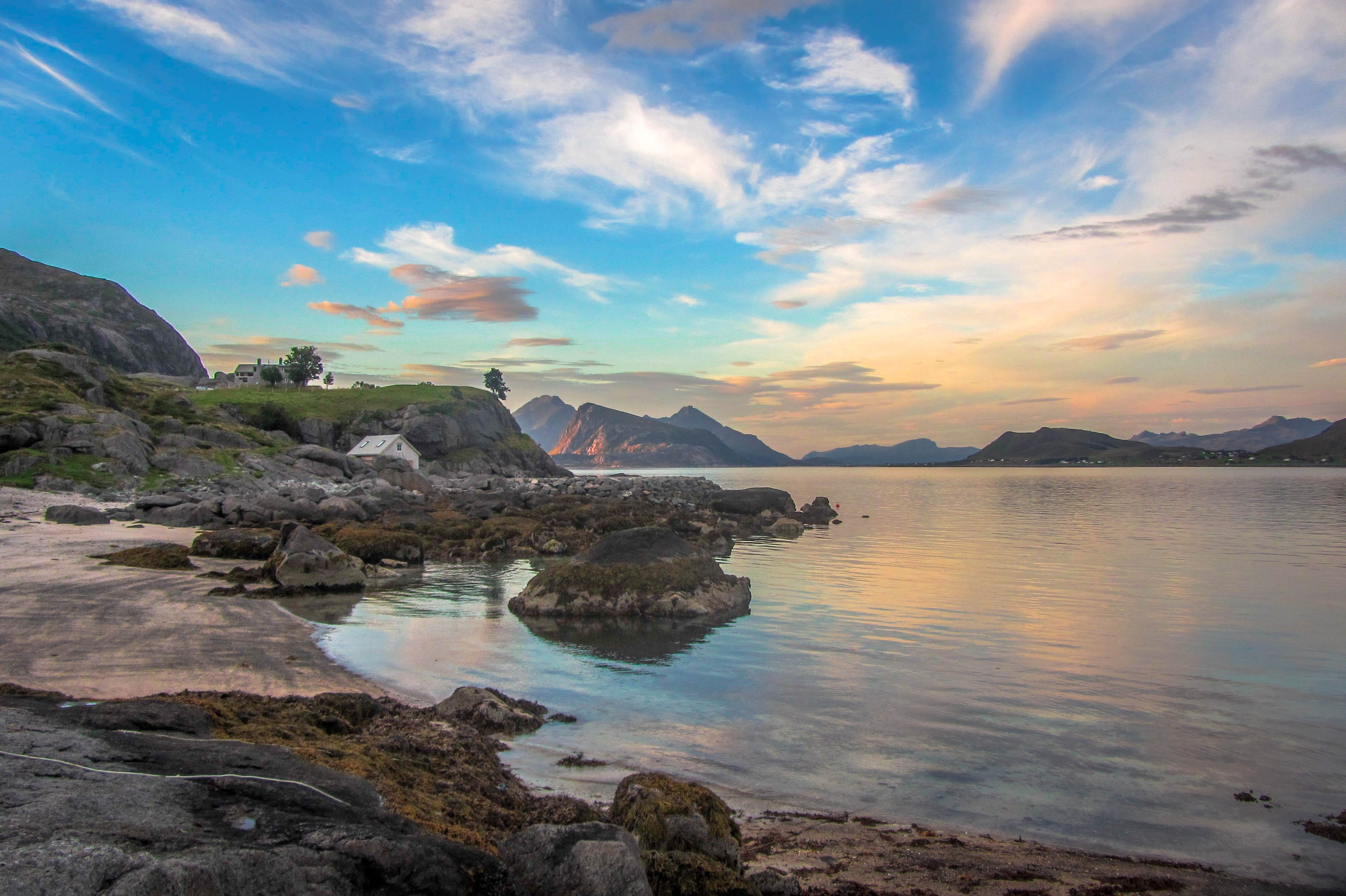 adventure, cloud - sky, clouds, landscape, beauty in nature, reflection, no people, scenics - nature, rest, environment, land, fish, blue, recovery, sea, HD Wallpaper