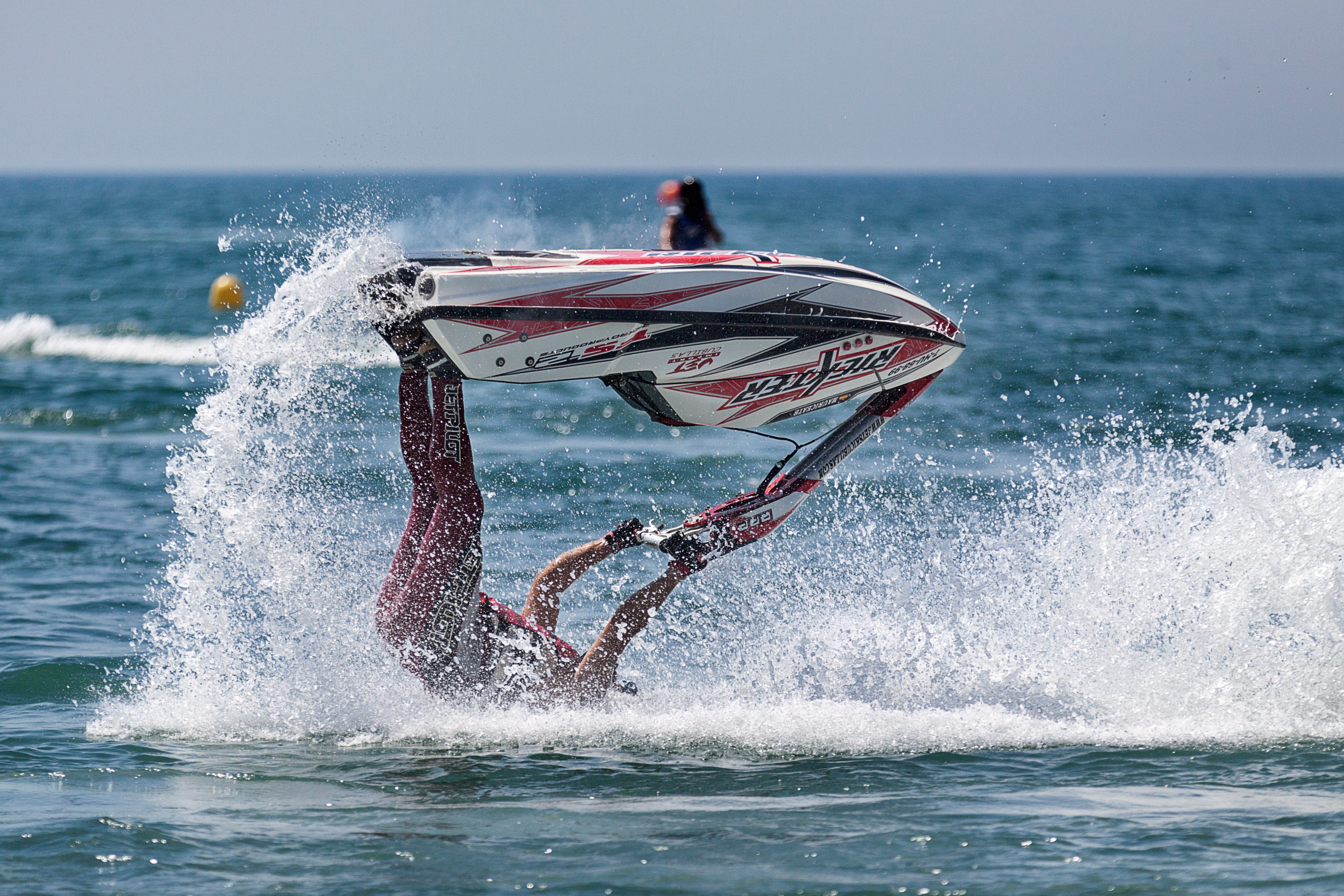 horizon, riding, fun, outdoors, surfing, aquatic sport, man, sky, beauty in nature, water Sport, leisure activity, summer, speed, extreme Sports, white, HD Wallpaper