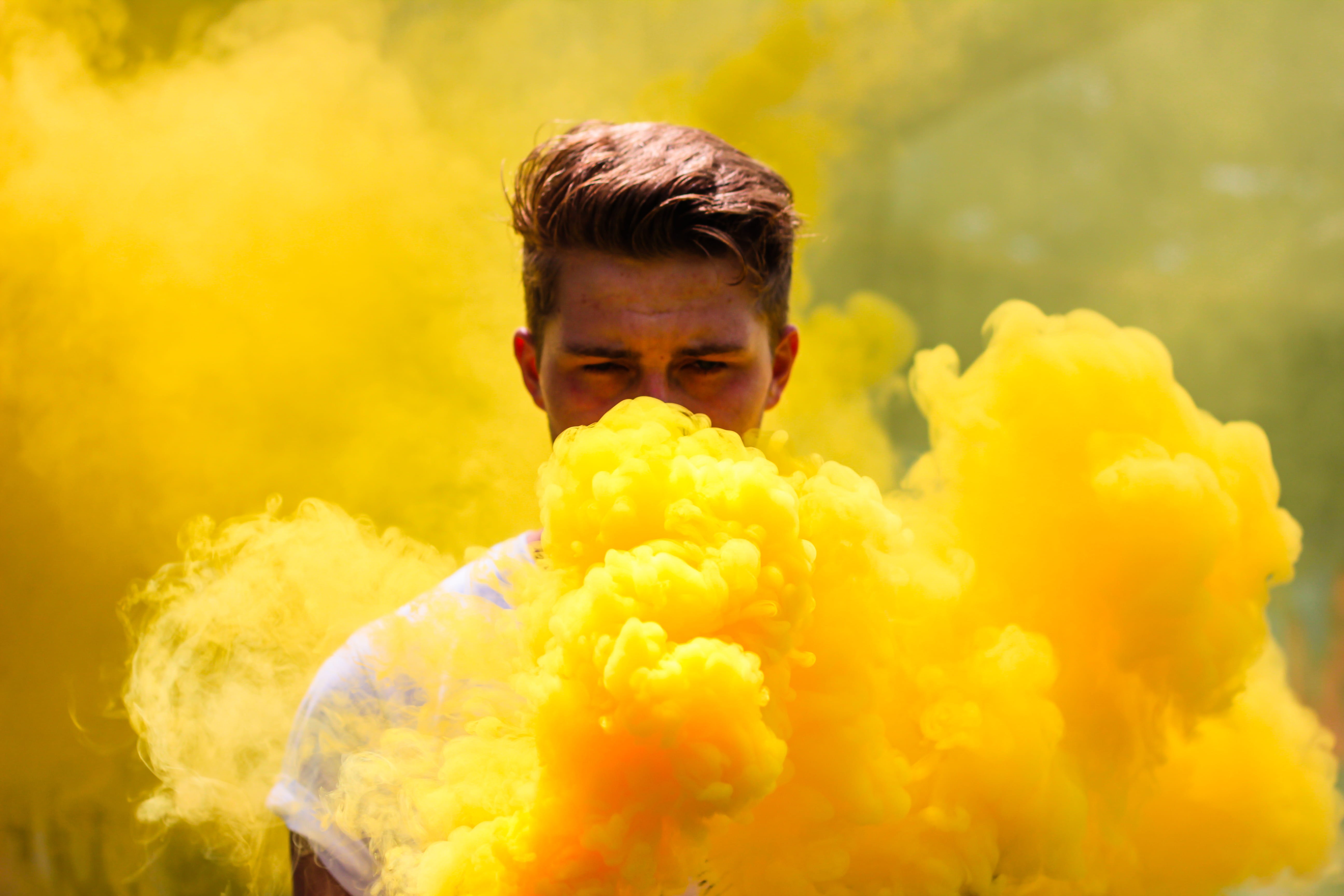 day, hiding, smoke, daytime, looking at camera, one person, sarajevo, outdoors, white, bobsled, real people, boy, headshot, man, brown hair, smoke - physical structure, HD Wallpaper