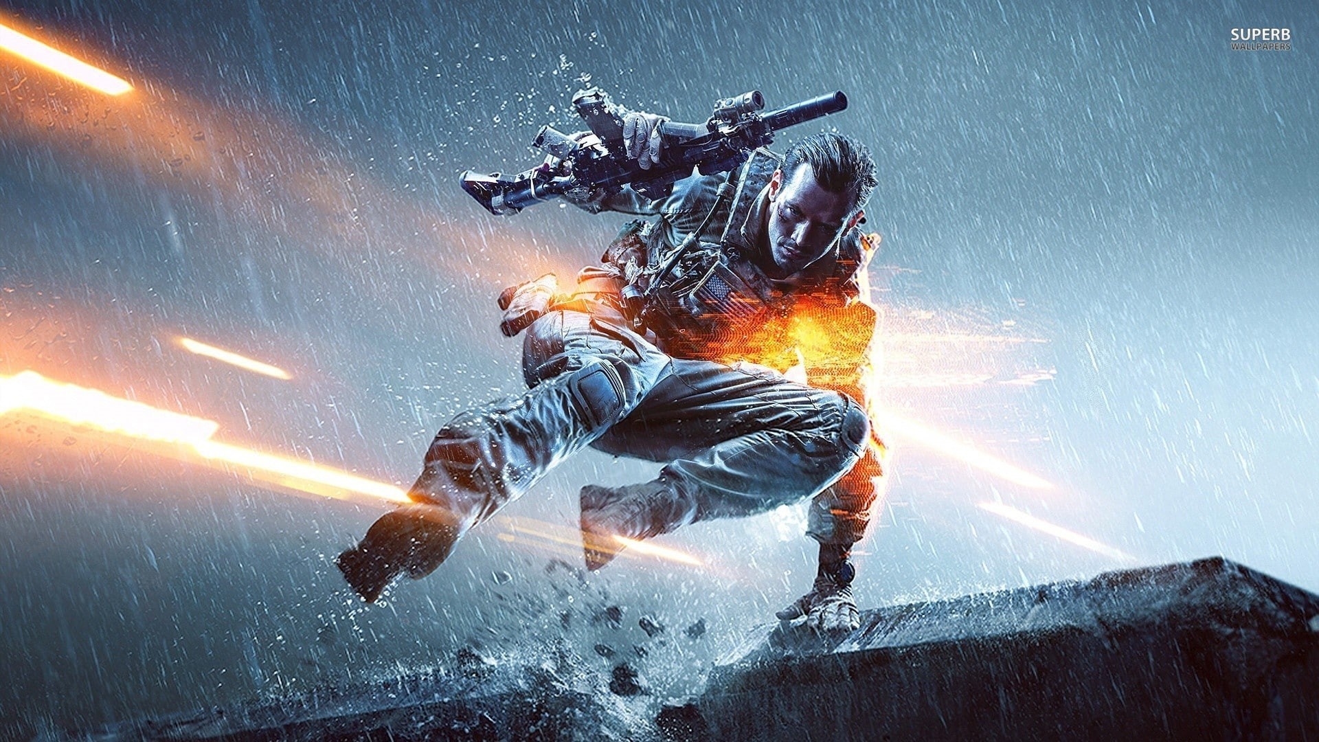 Battlefield, EA DICE, watermarked, 1080P, gamers, Battlefield 4, HD Wallpaper