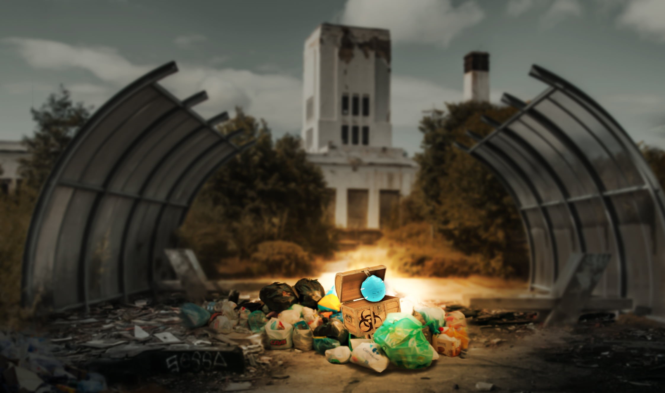 1080P, COVID-19, mask, abandoned, HD Wallpaper