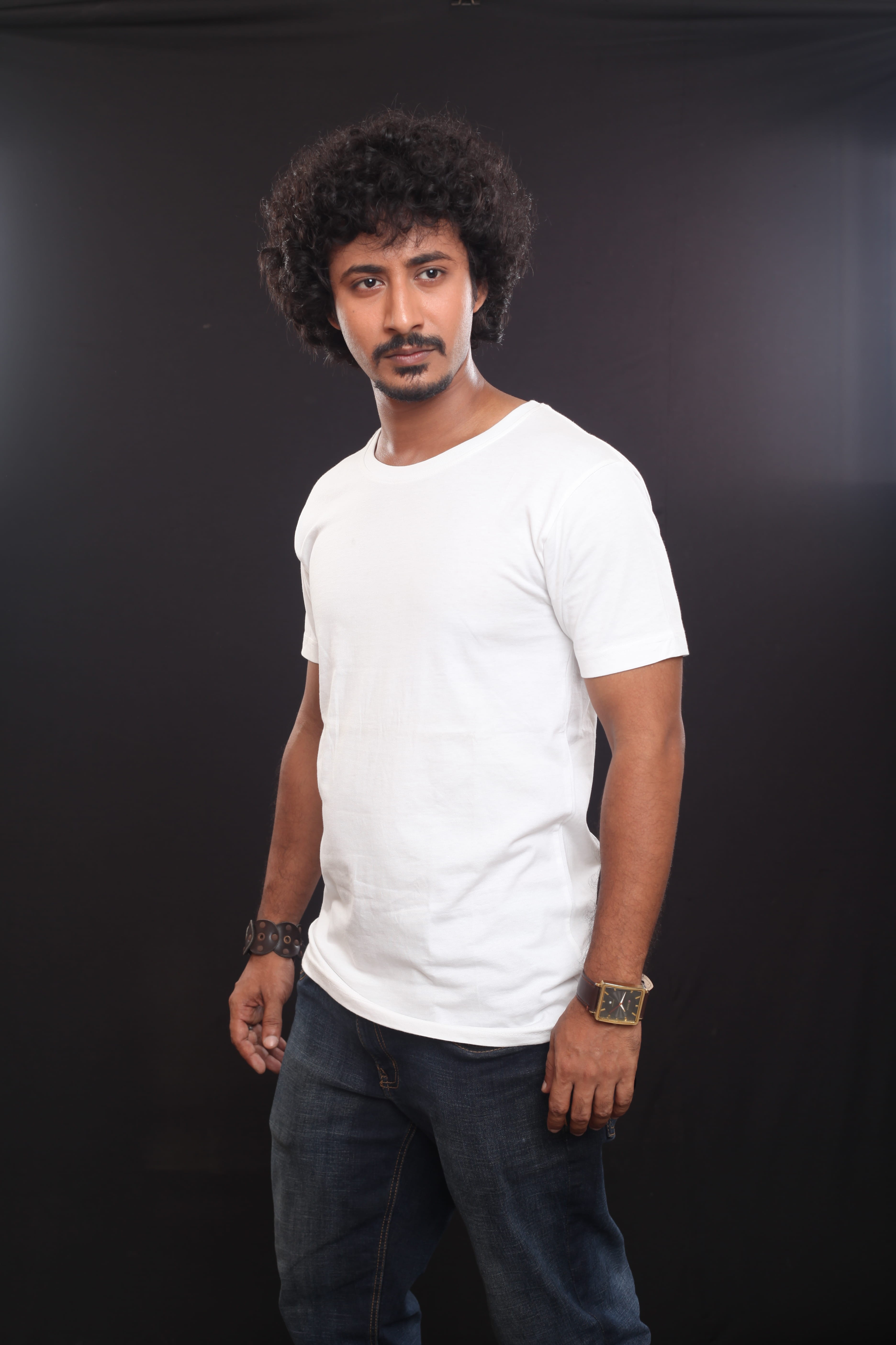 teenager, pants, three quarter length, white, facial expression, wear, crew, studio shot, black background, cool, hair, posing, shirt, person, man, lifestyles, Phone HD Wallpaper