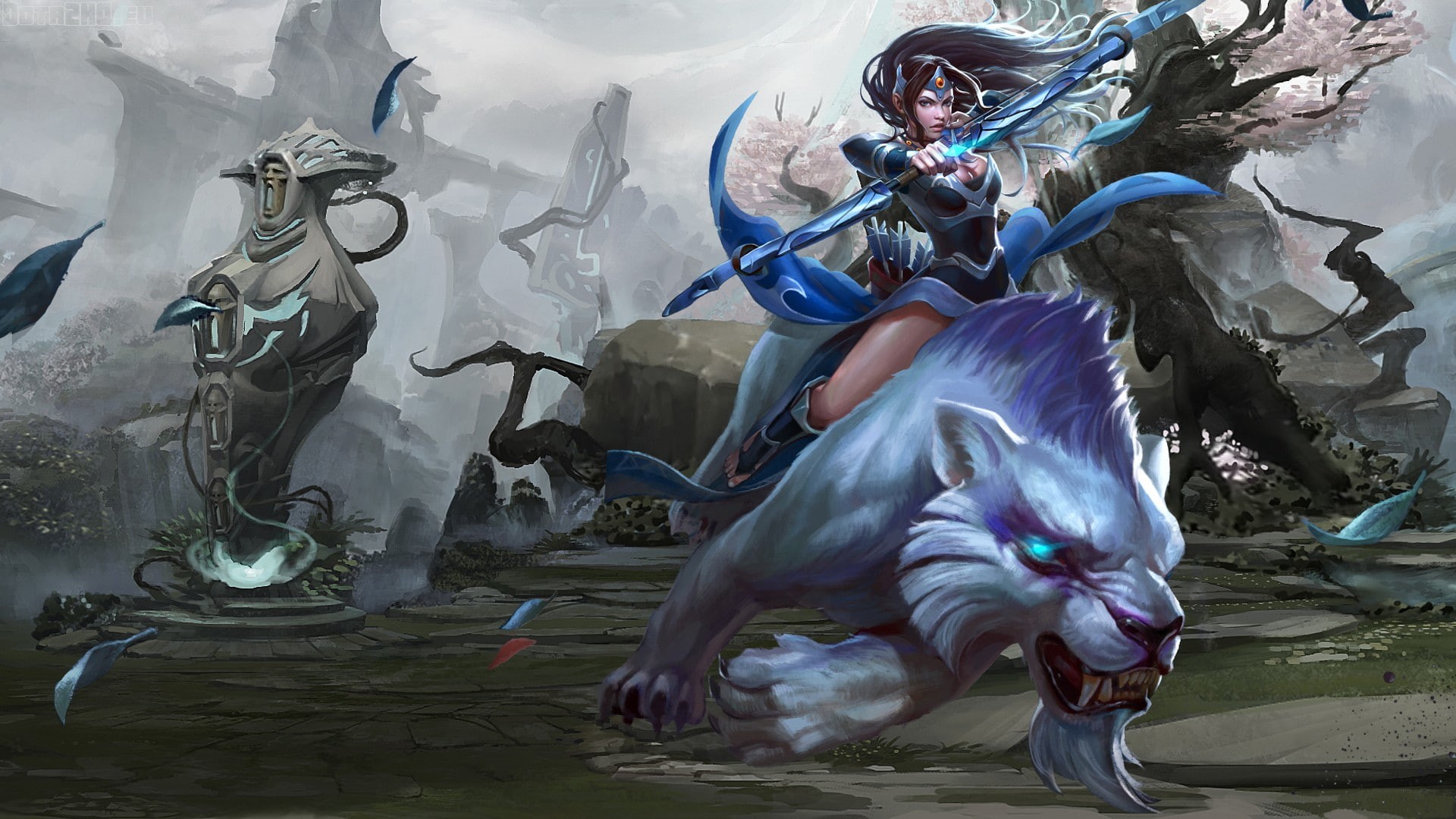 Mirana, Dota 2, 1080P, bow, HD Wallpaper