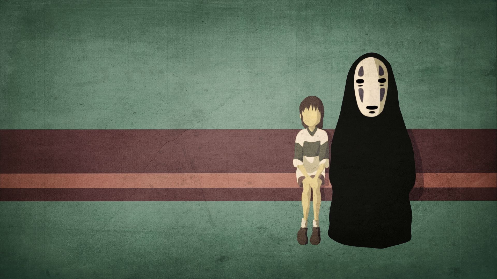 anime girls, mask, Spirited Away, anime, 1080P, minimalism, HD Wallpaper