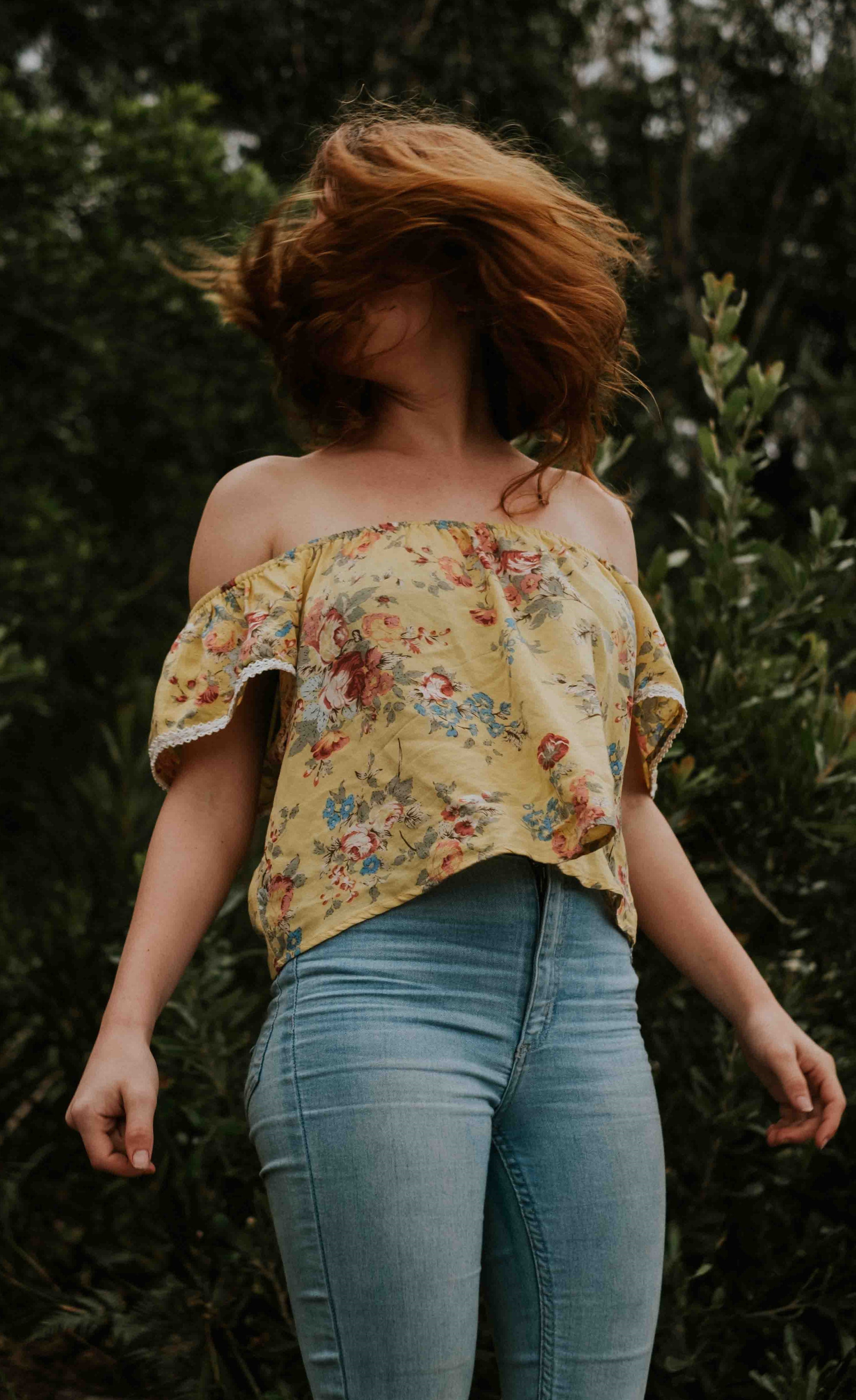 summer, behind, blue, adult, spin, forest, portrait, day, wearing, casual Clothing, woman, people, females, jeans, standing, wollongong, young Women, one Person, Phone HD Wallpaper