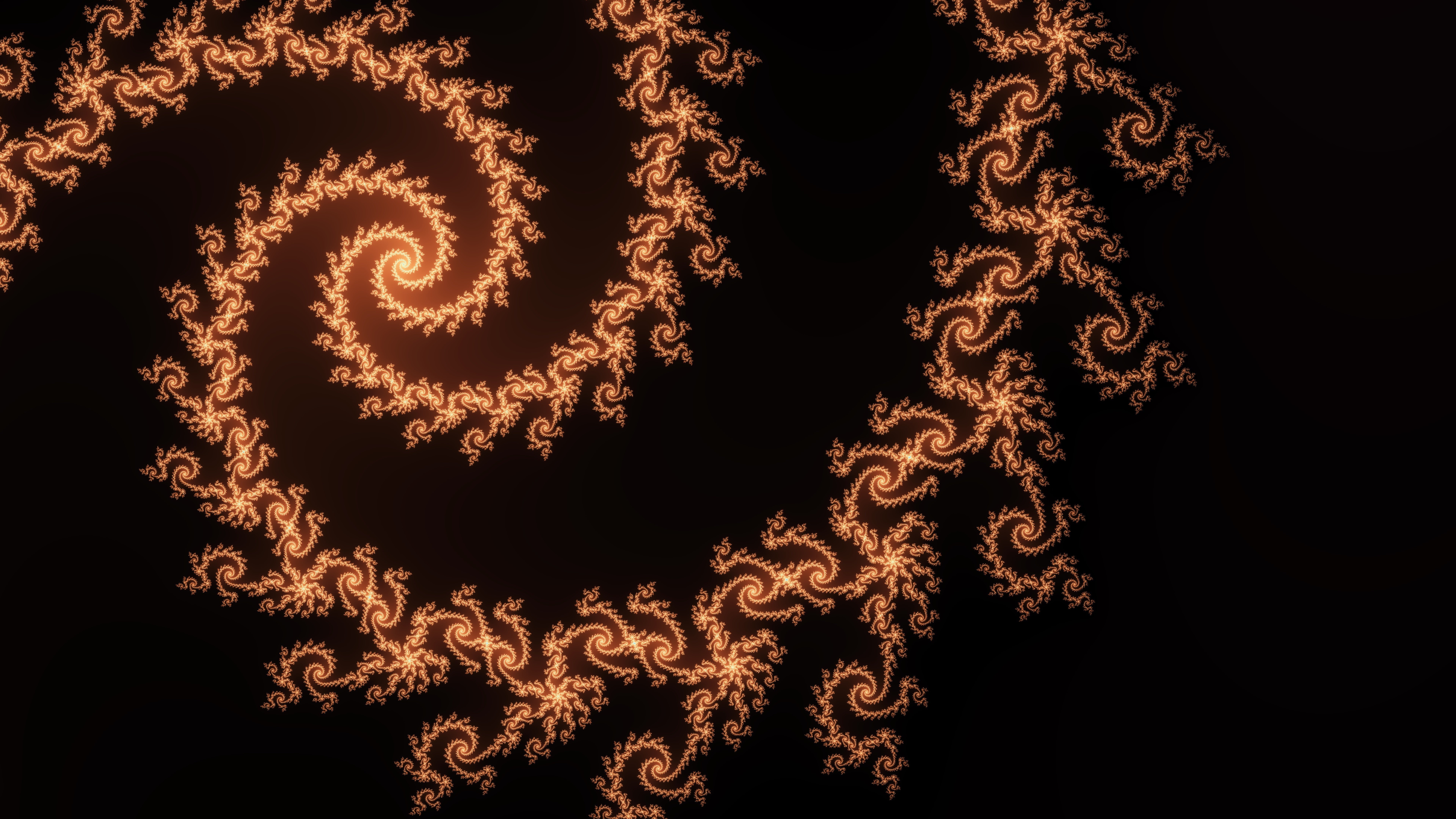 indoors, firework display, 3D fractal, black background, decoration, fractal, illuminated, no people, firework, event, motion, night, pattern, glowing, HD Wallpaper