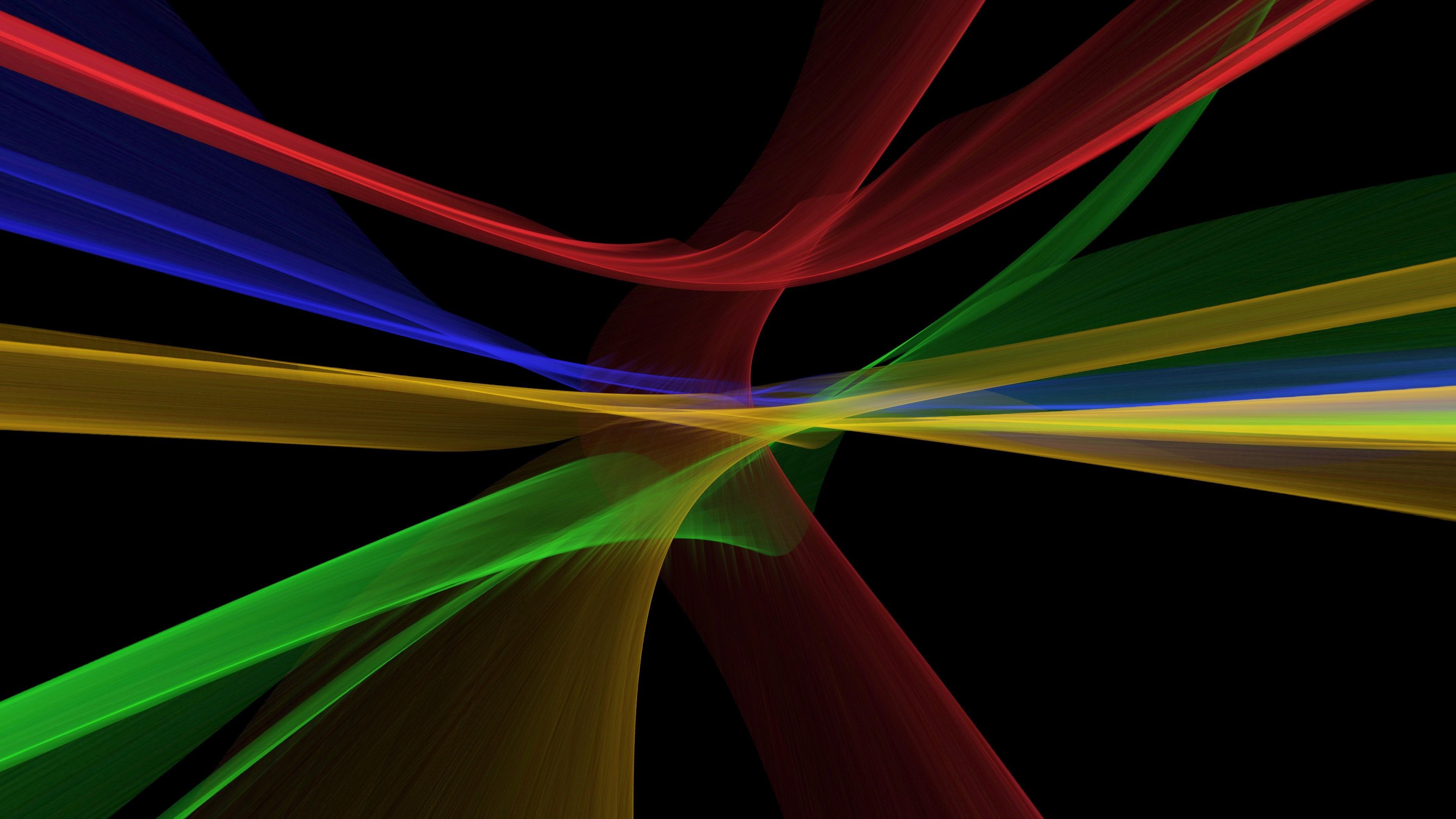 black, light, artwork, line, graphics, fractal, laser, 4K, red, colorful, digital art, dark, colors, fractal art, 3d, HD Wallpaper
