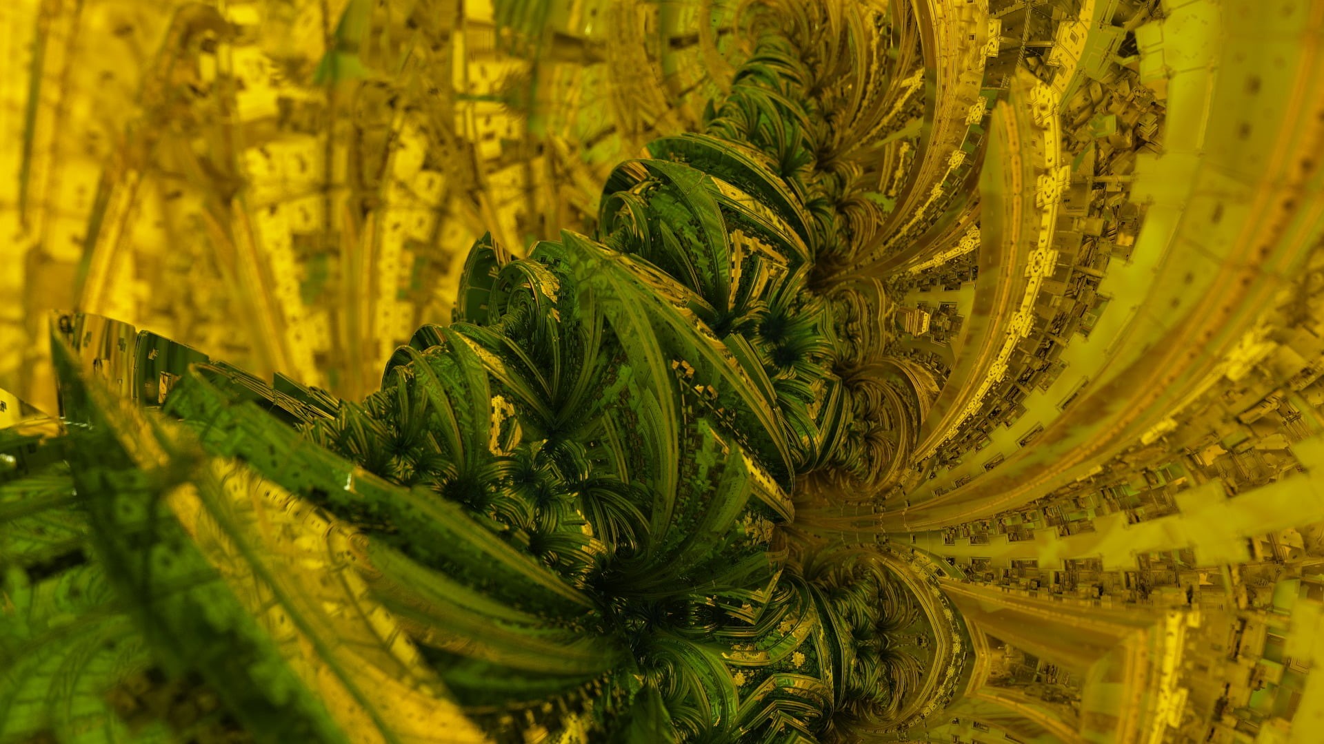 marijuana - herbal cannabis, no people, fractal, abstract, green color, food, 1080P, plant part, yellow, alternative medicine, beauty in nature, cannabis plant, HD Wallpaper