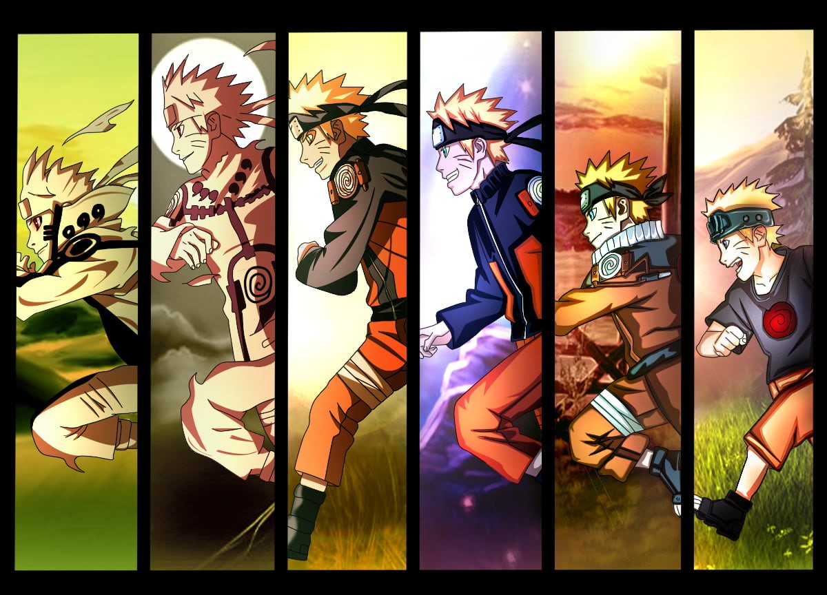 no people, representation, time, close-up, auto post production filter, male likeness, anime, digital composite, multi colored, collage, creativity, Uzumaki Naruto, HD Wallpaper