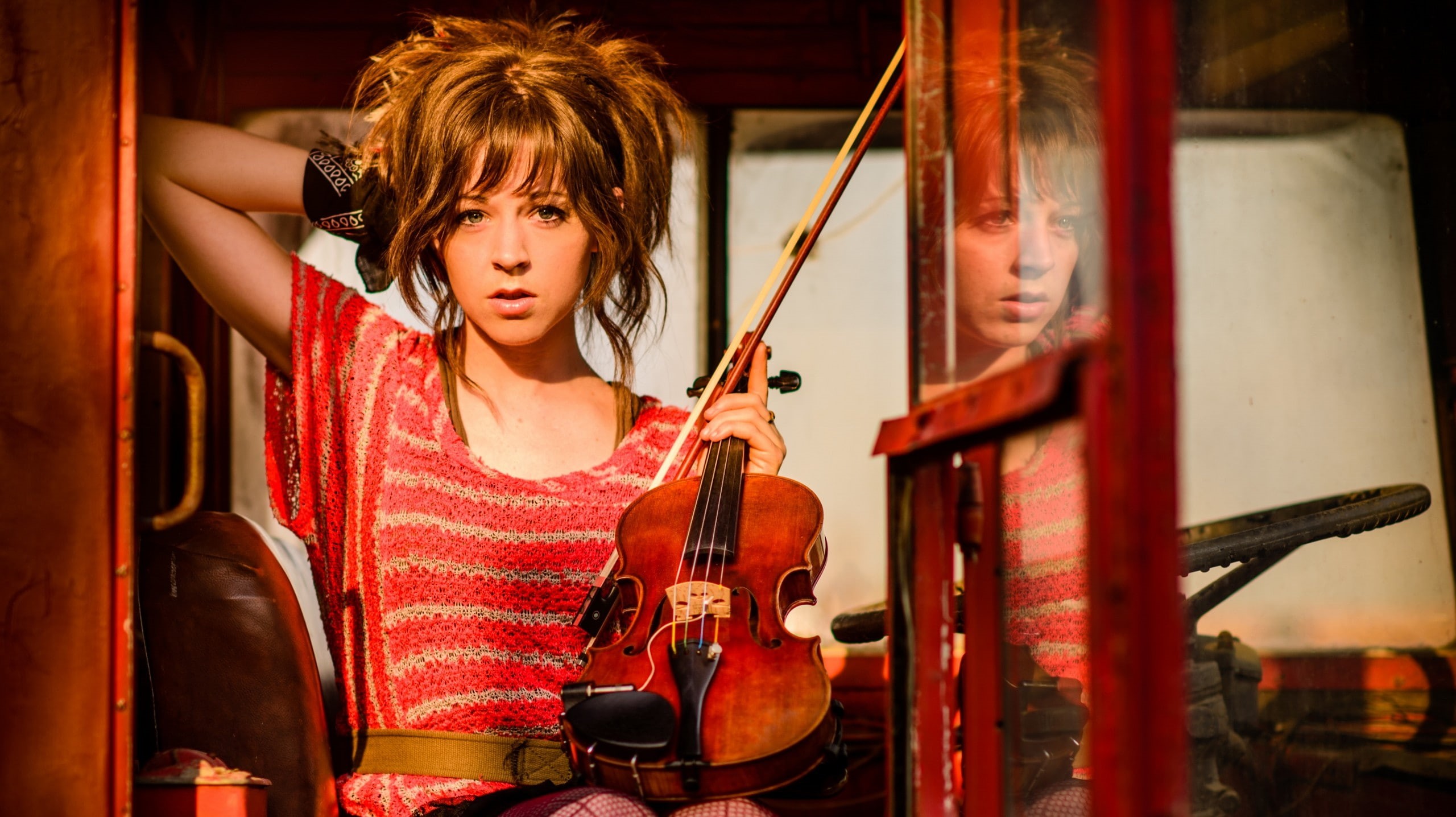women, Lindsey Stirling, violin, celebrity, musical instrument, 2K, HD Wallpaper