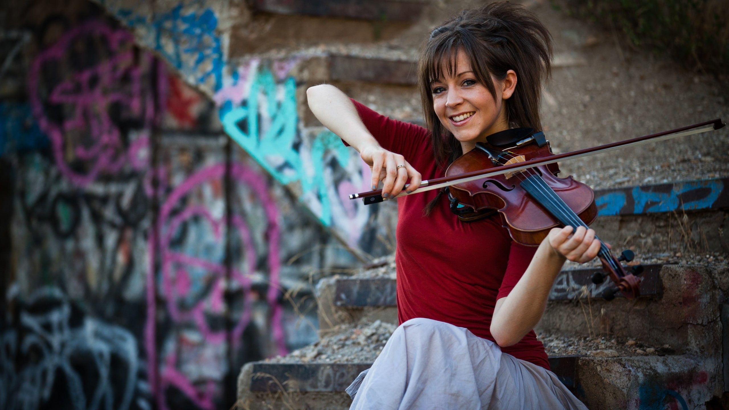 violin, women, Lindsey Stirling, 2K, HD Wallpaper