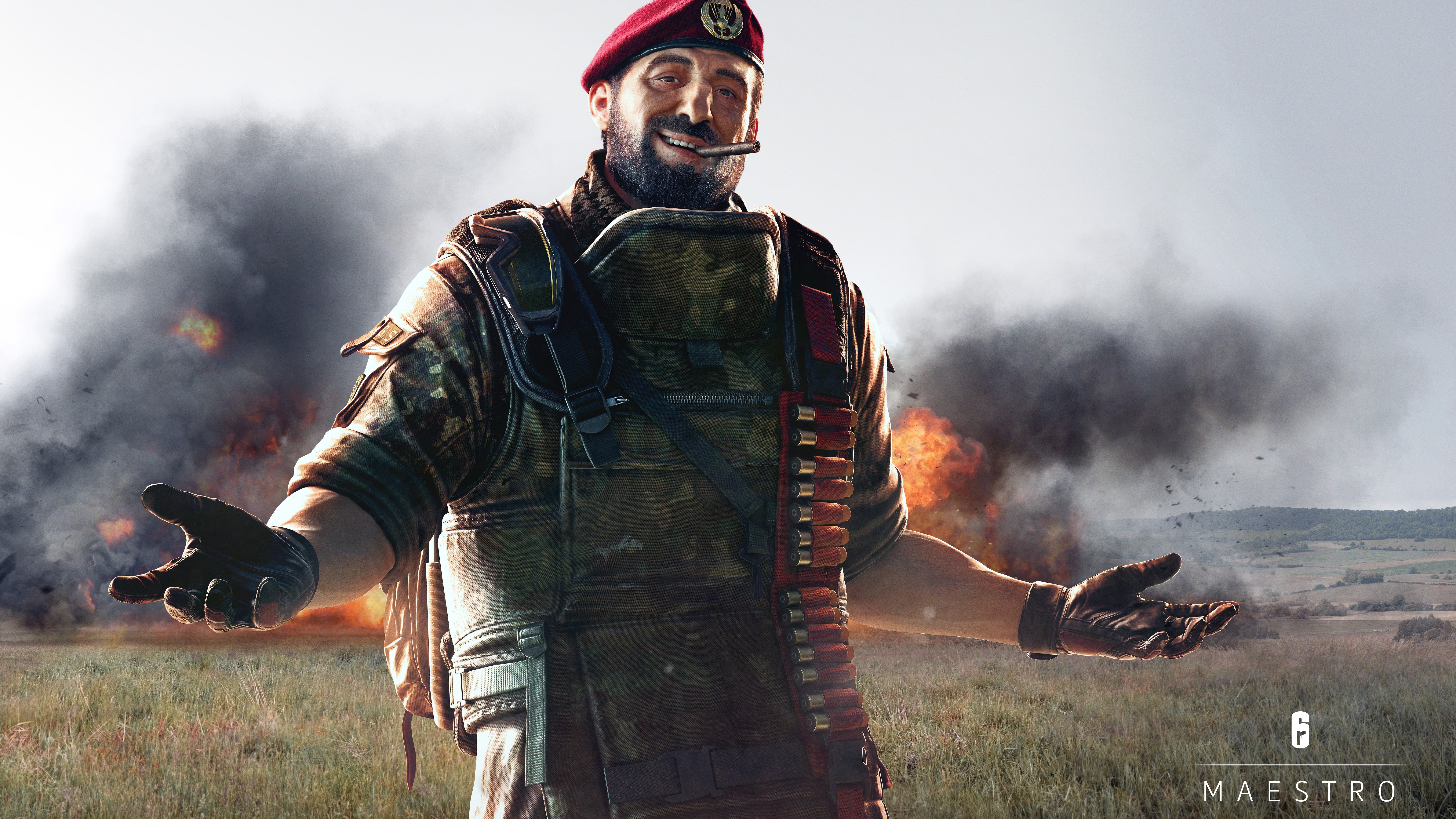 8K, Six, government, work helmet, standing, clothing, armed forces, waist up, one person, burning, aggression, heroes, protection, men, communication, HD Wallpaper