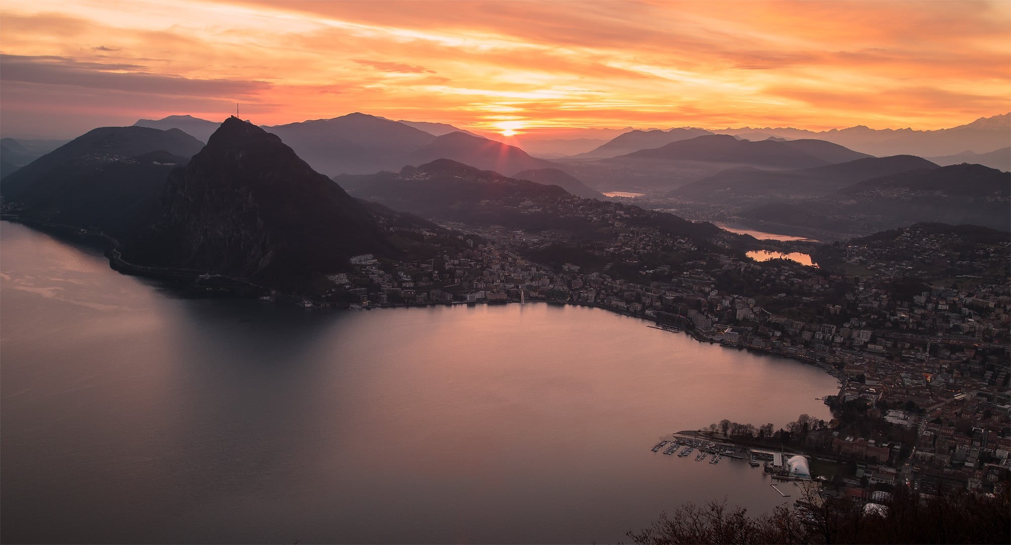 scenics - nature, sky, beauty in nature, built structure, mountain range, tranquil scene, water, cloud - sky, mountain, building exterior, mountains, 1080P, HD Wallpaper