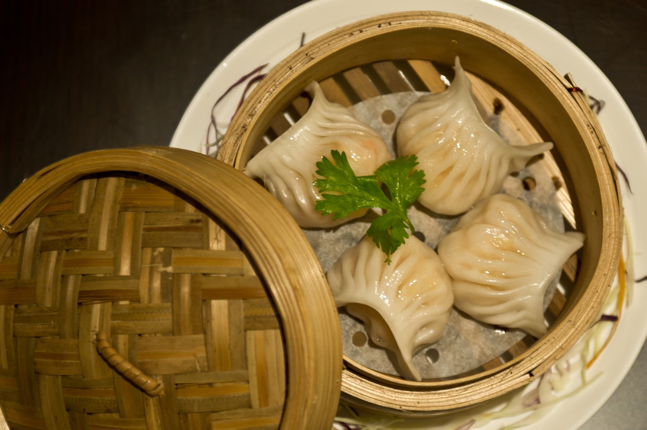 ready-to-eat, meal, freshness, dim sum, container, bamboo - material, high angle view, chinese cuisine, cuisine, basket, healthy eating, still life, lunch, HD Wallpaper