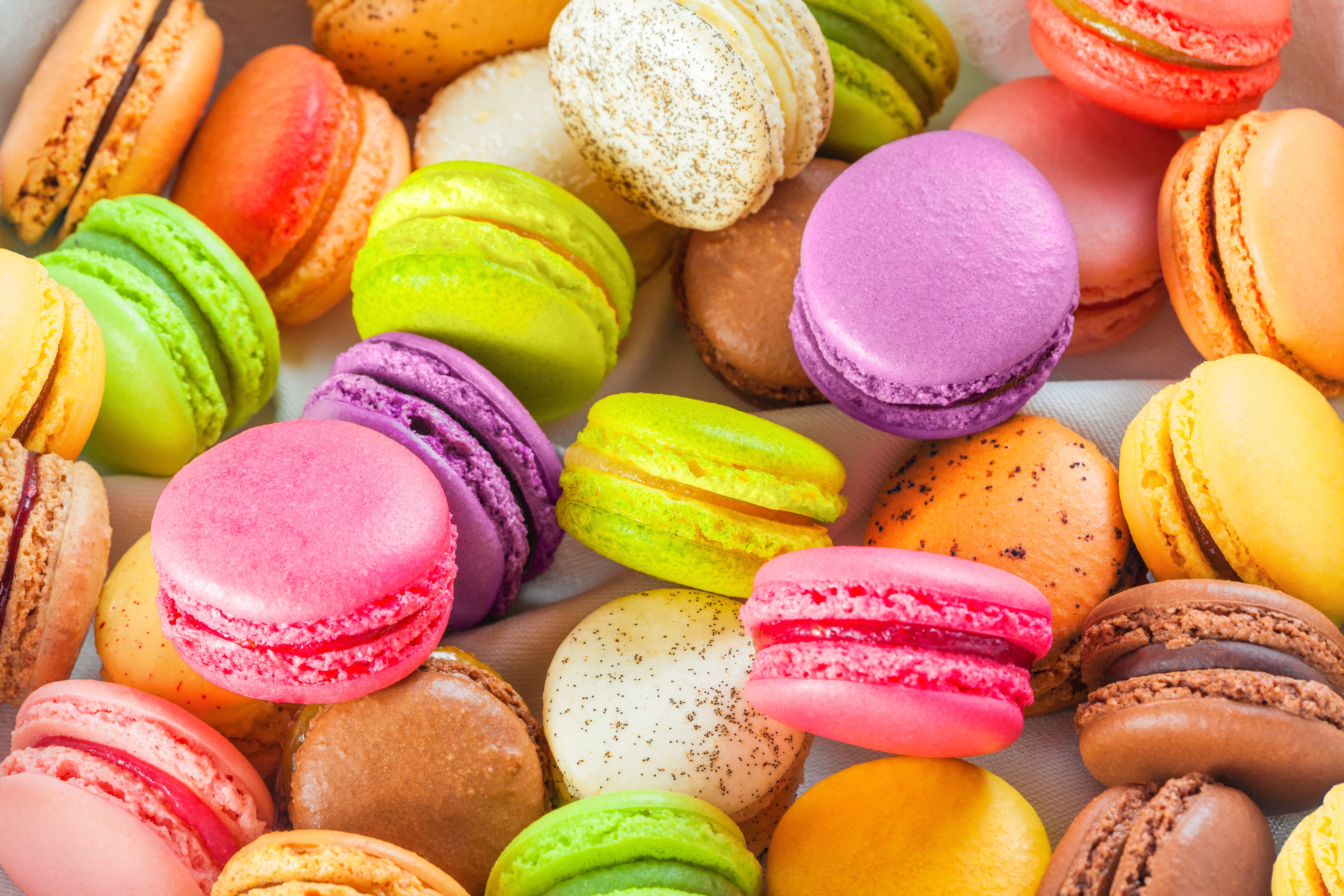 5K, candy, refreshment, pistachio, unhealthy eating, temptation, french Culture, multi Colored, baking, indulgence, orange Color, close-up, macaron, france, HD Wallpaper