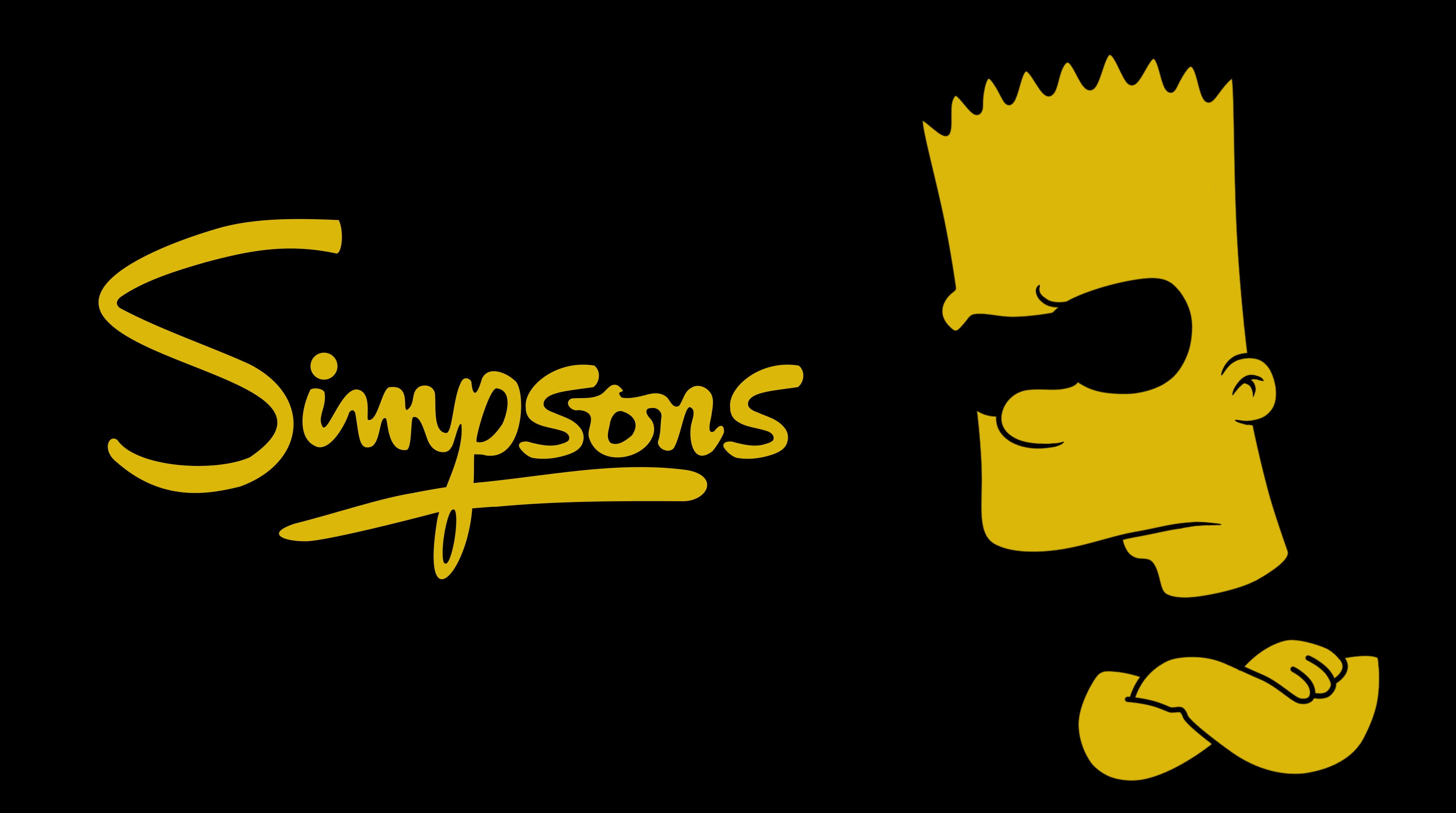 night, Yellow, design, Simpsons, black Color, event, Minimalism, Bart, vector, halloween, text, western script, horror, message, single word, HD Wallpaper