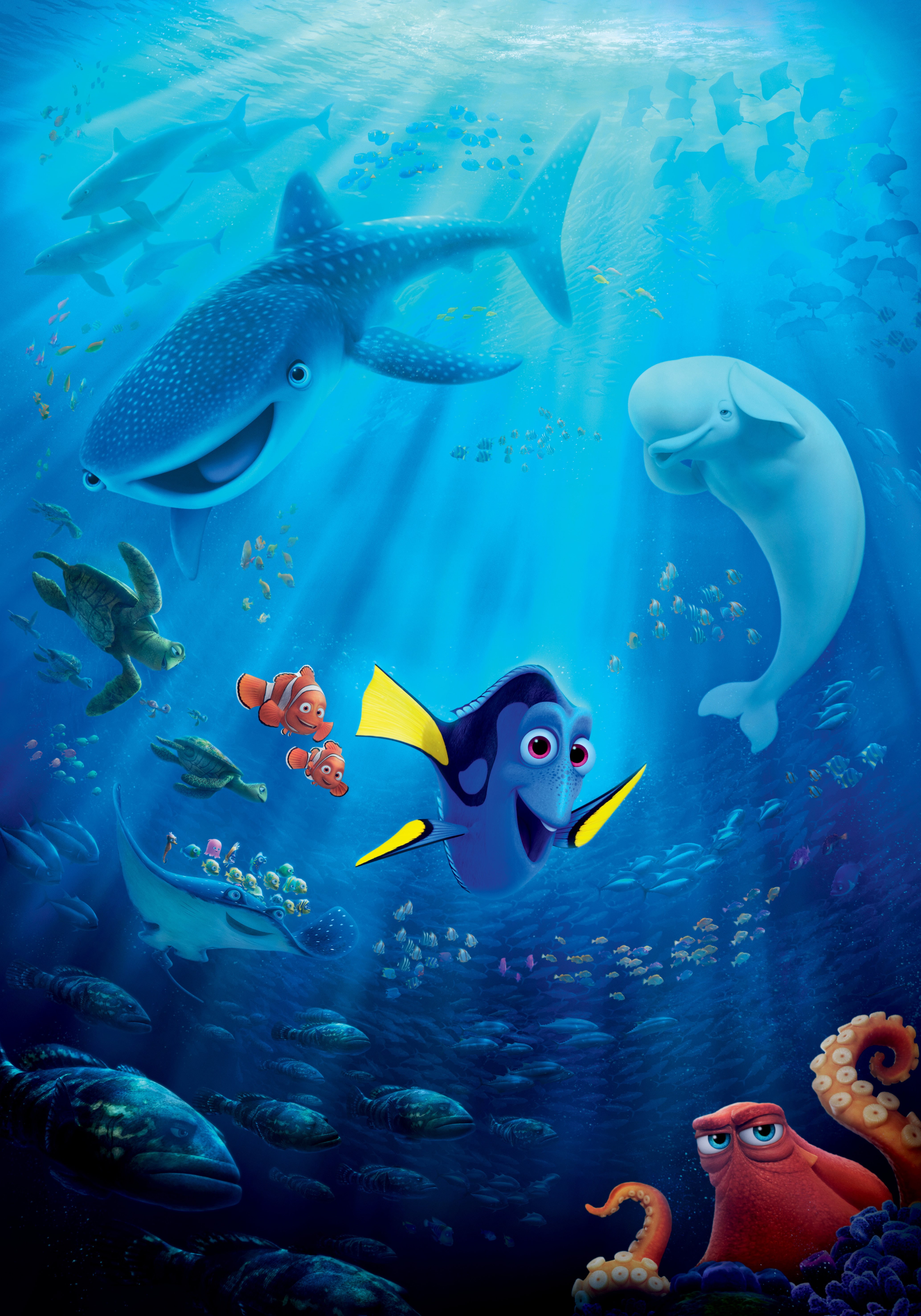 5K, dory, Finding Dory, illustration, 2016 Movies, Animation, finding, Pixar, Phone HD Wallpaper