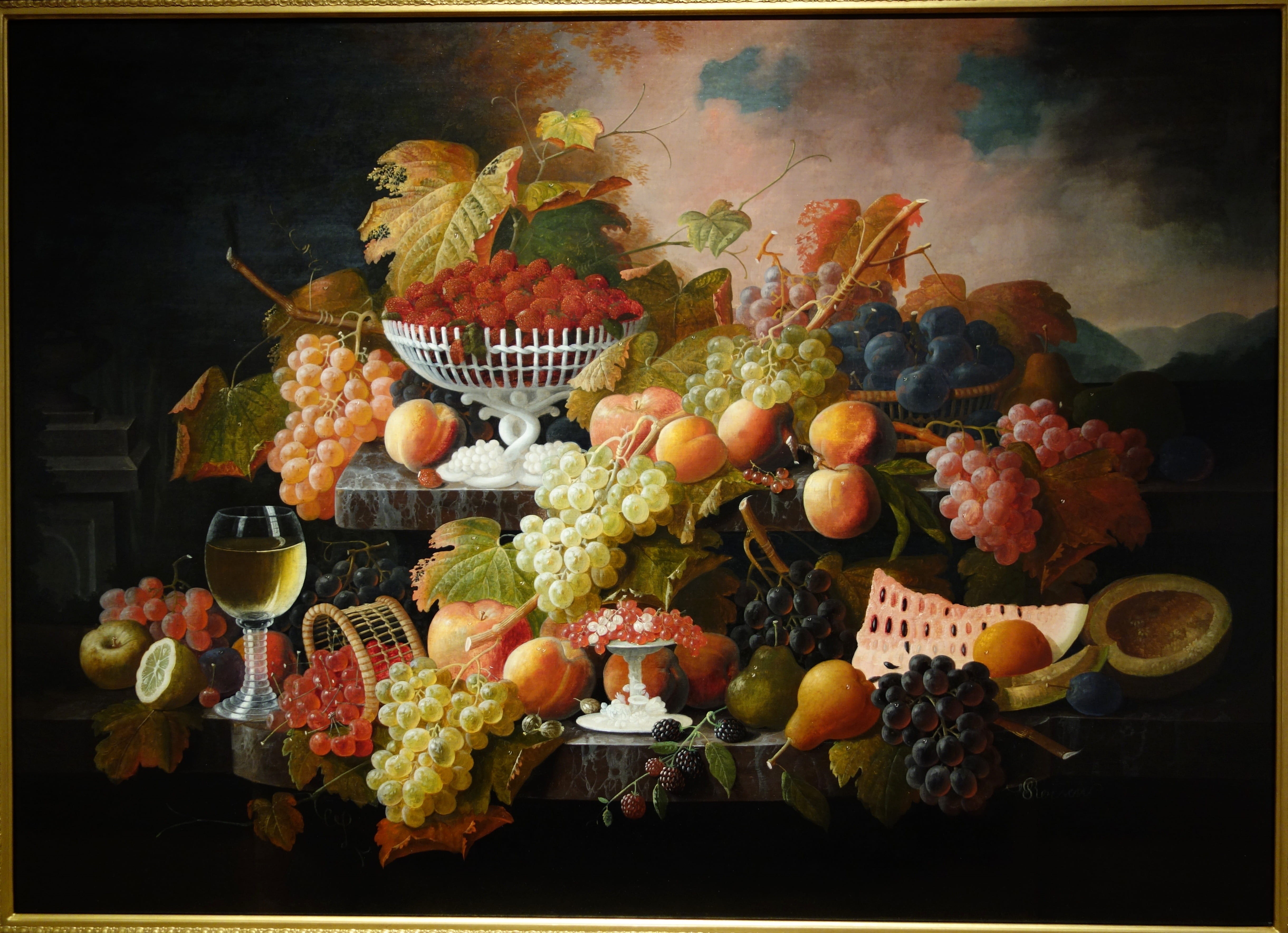 choice, life, variation, art, severin roesen, food, indoors, transfer print, new britain museum of american art, flower, orange, plate, freshness, wellbeing, HD Wallpaper
