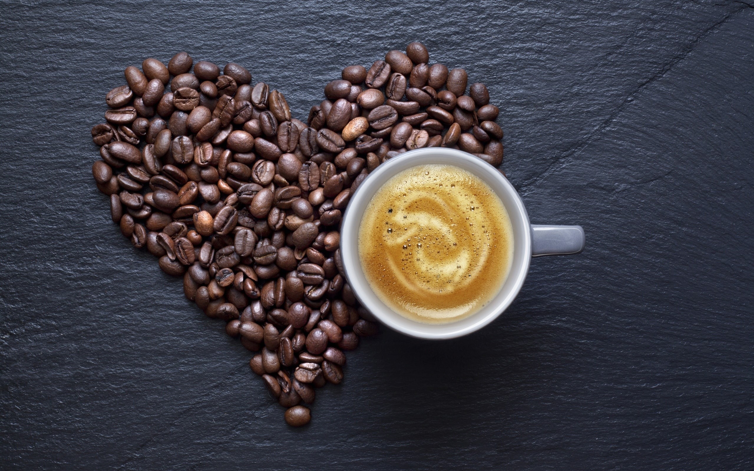 white, ceramic, brown, Beans, Food, mug, Coffee, Drink, peanuts, 2K, HD Wallpaper