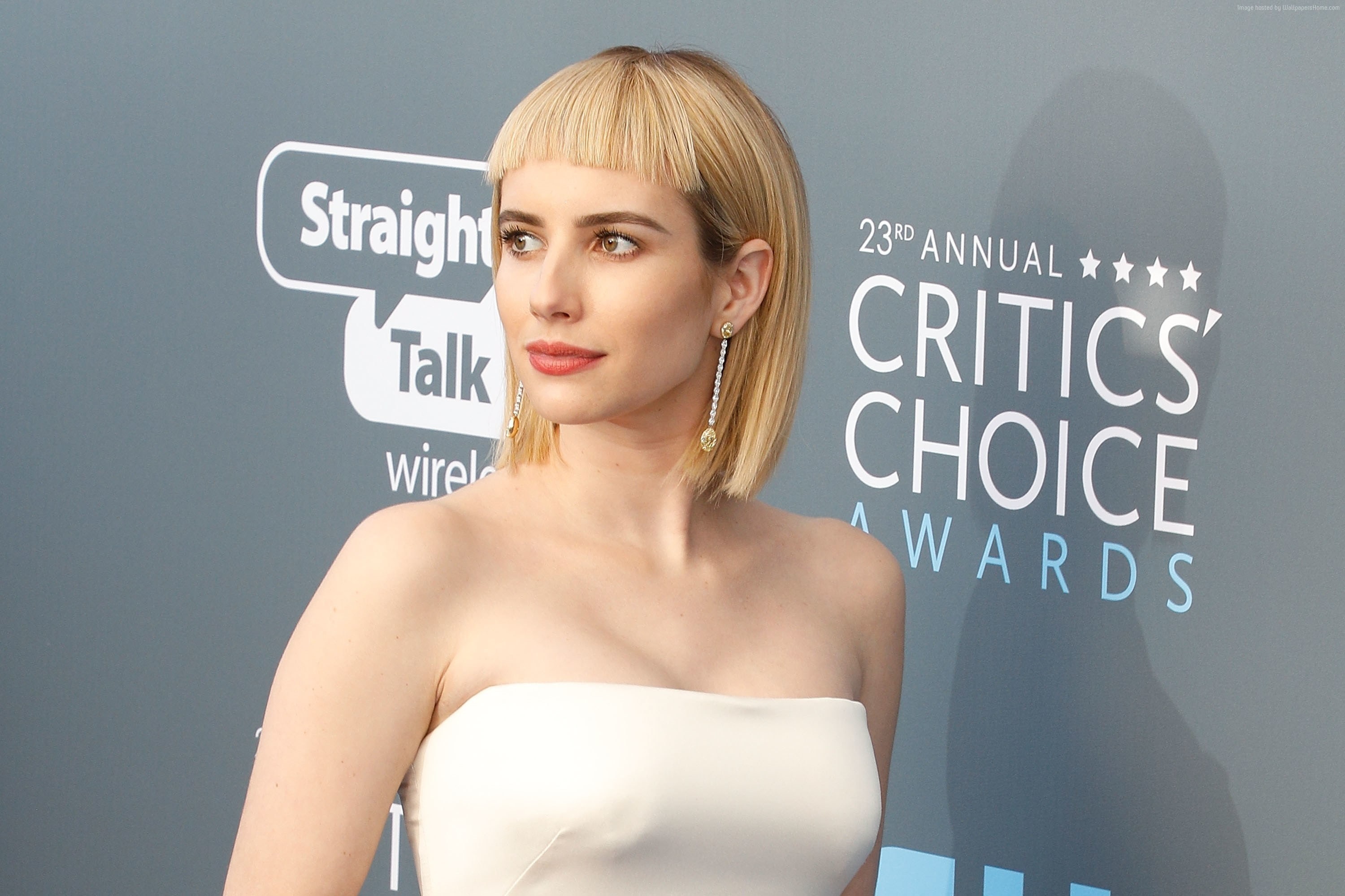 2K, Emma Roberts, Critics Choice Awards 2018, photo, 4K, HD Wallpaper