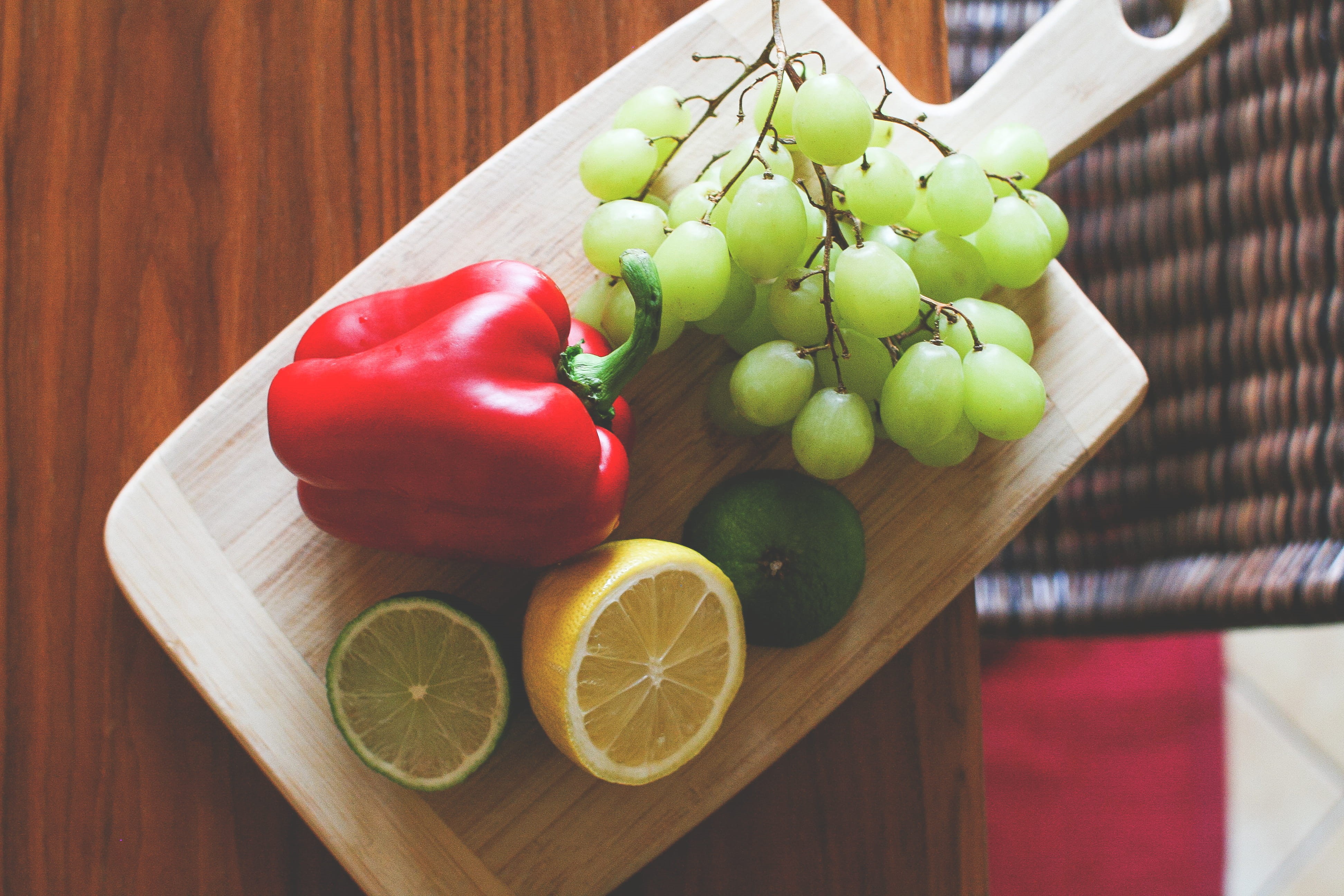 raw Food, citrus fruit, food, healthy Eating, variation, Healthy, slice, close-up, lemon, lime, pepper - Vegetable, still life, Fresh, pepper, citron, 4K, HD Wallpaper