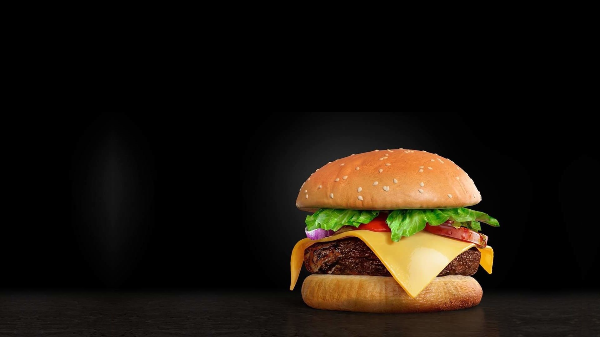 1080P, art, food, minimalism, Burger, Mendez Cakson, HD Wallpaper
