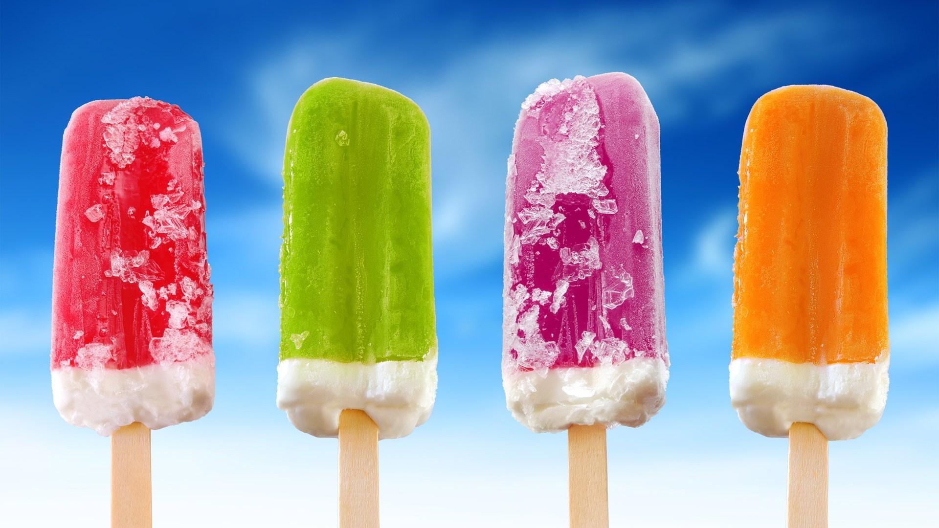 ice, purple, rainbow, green, 1080P, 3d and abstract, ice cream, cream, orange, rainbow ice cream, HD Wallpaper
