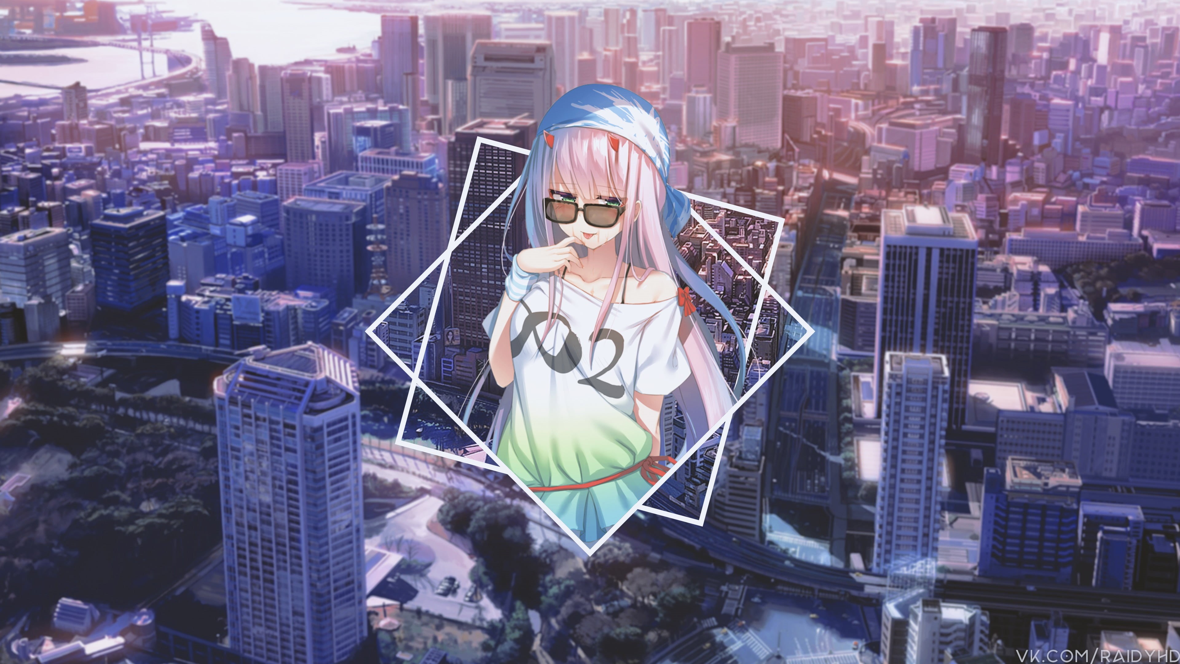 building, city, clothing, picture-in-picture, modern, Darling in the FranXX, three quarter length, office building exterior, outdoors, one person, day, HD Wallpaper