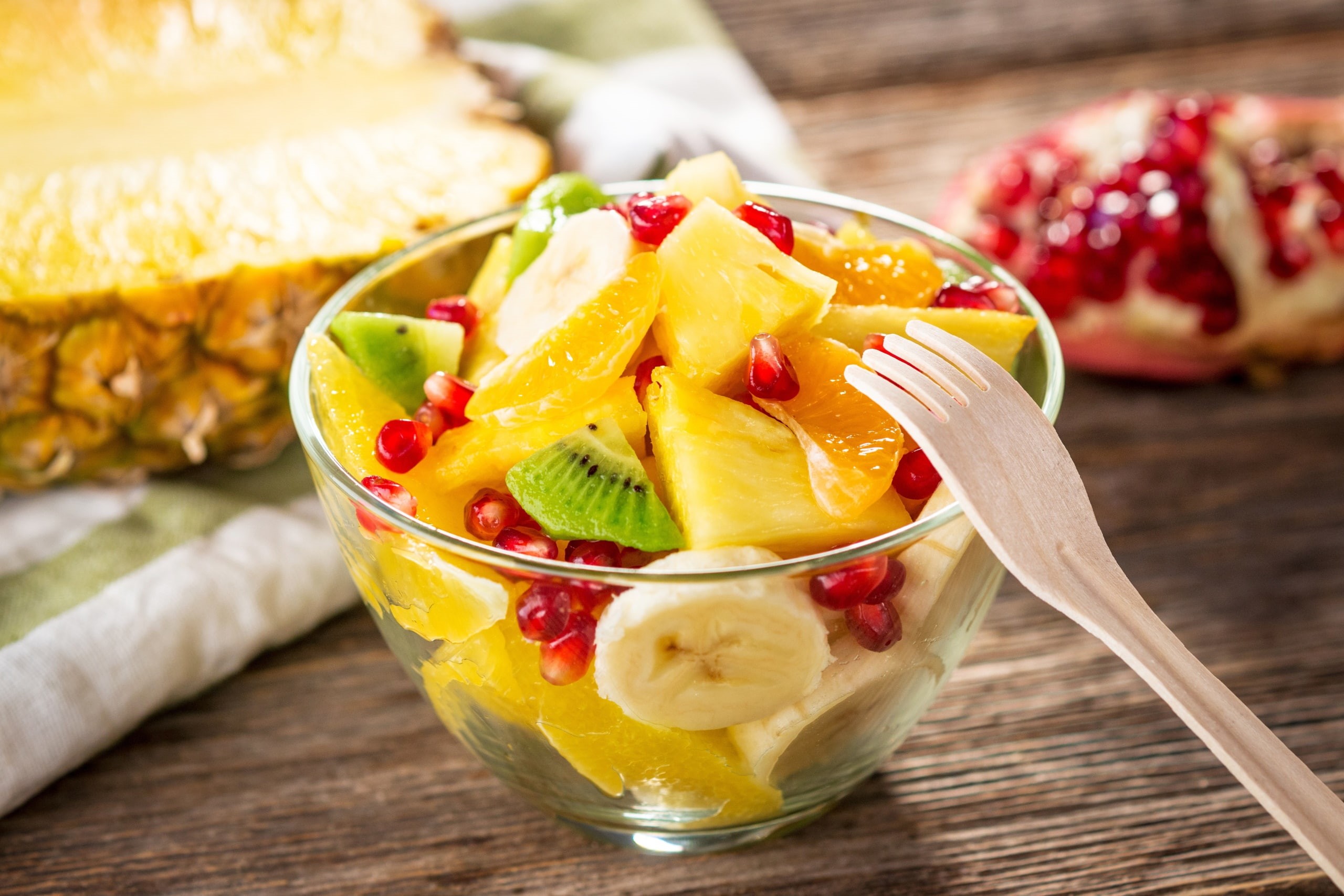 fruit, food, salad, 2K, HD Wallpaper