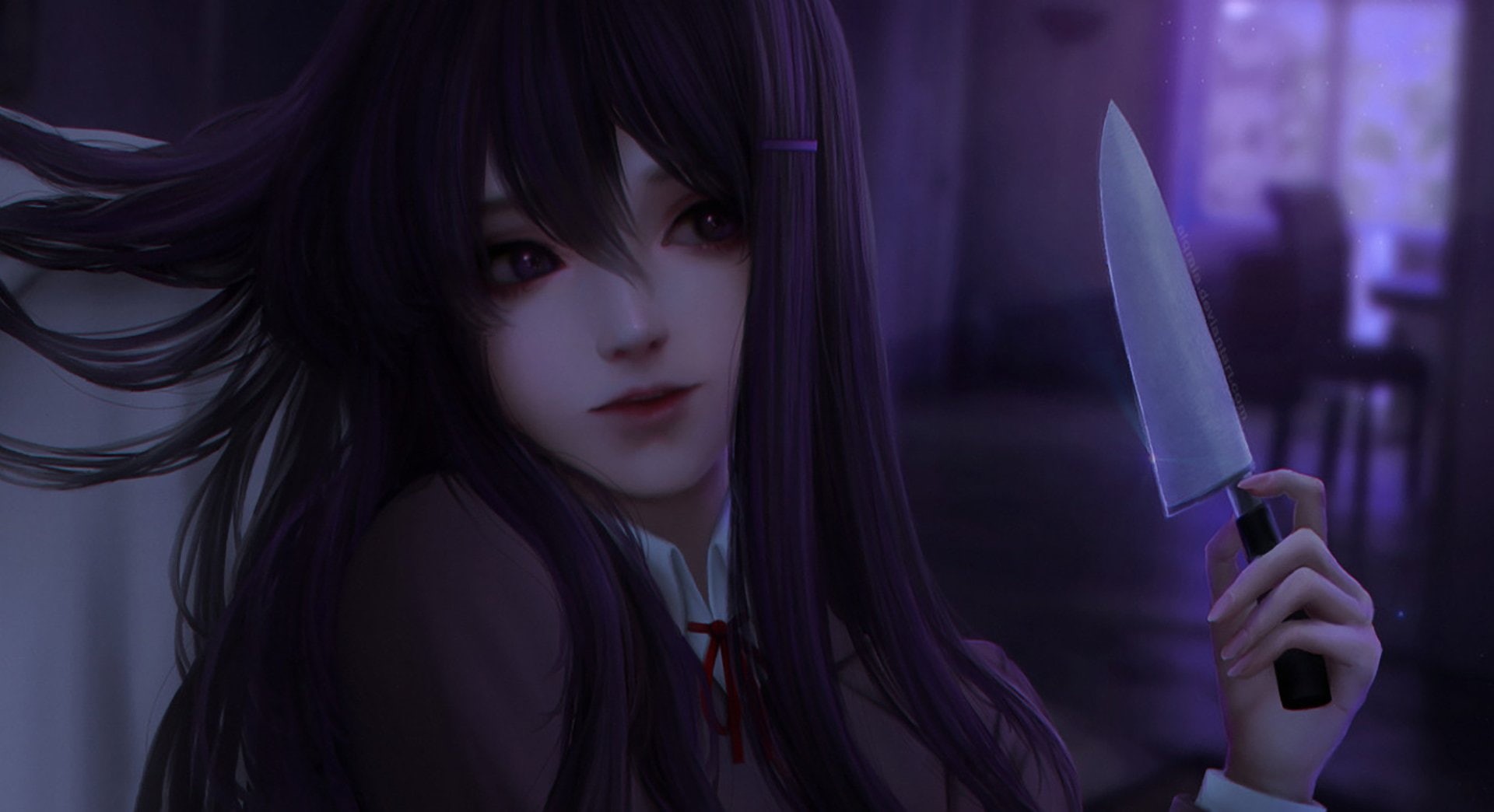 Doki Doki Literature Club!, 1080P, Yuri (Doki Doki Literature Club!), Video Game, HD Wallpaper