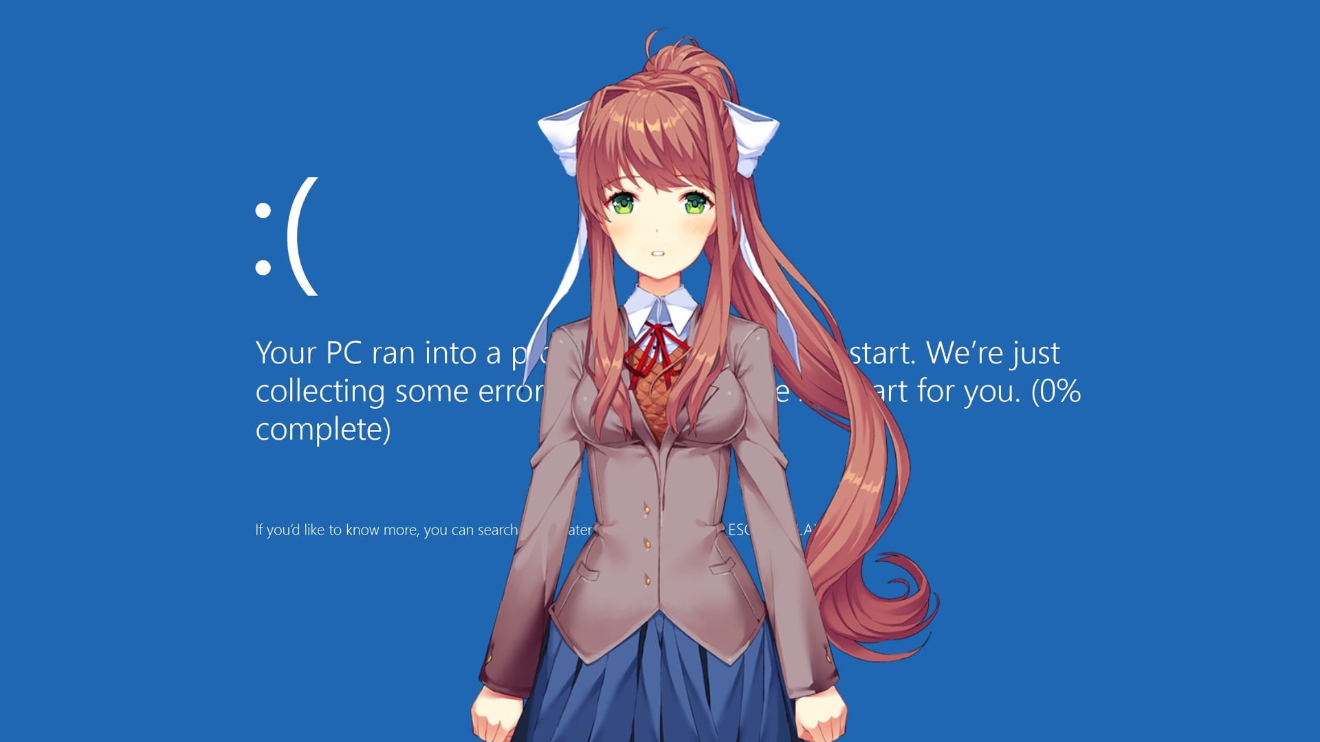 red, 1080P, indoors, school, standing, women, clothing, young adult, real people, text, young women, blue, fashion, communication, dress, Doki Doki Literature Club, HD Wallpaper
