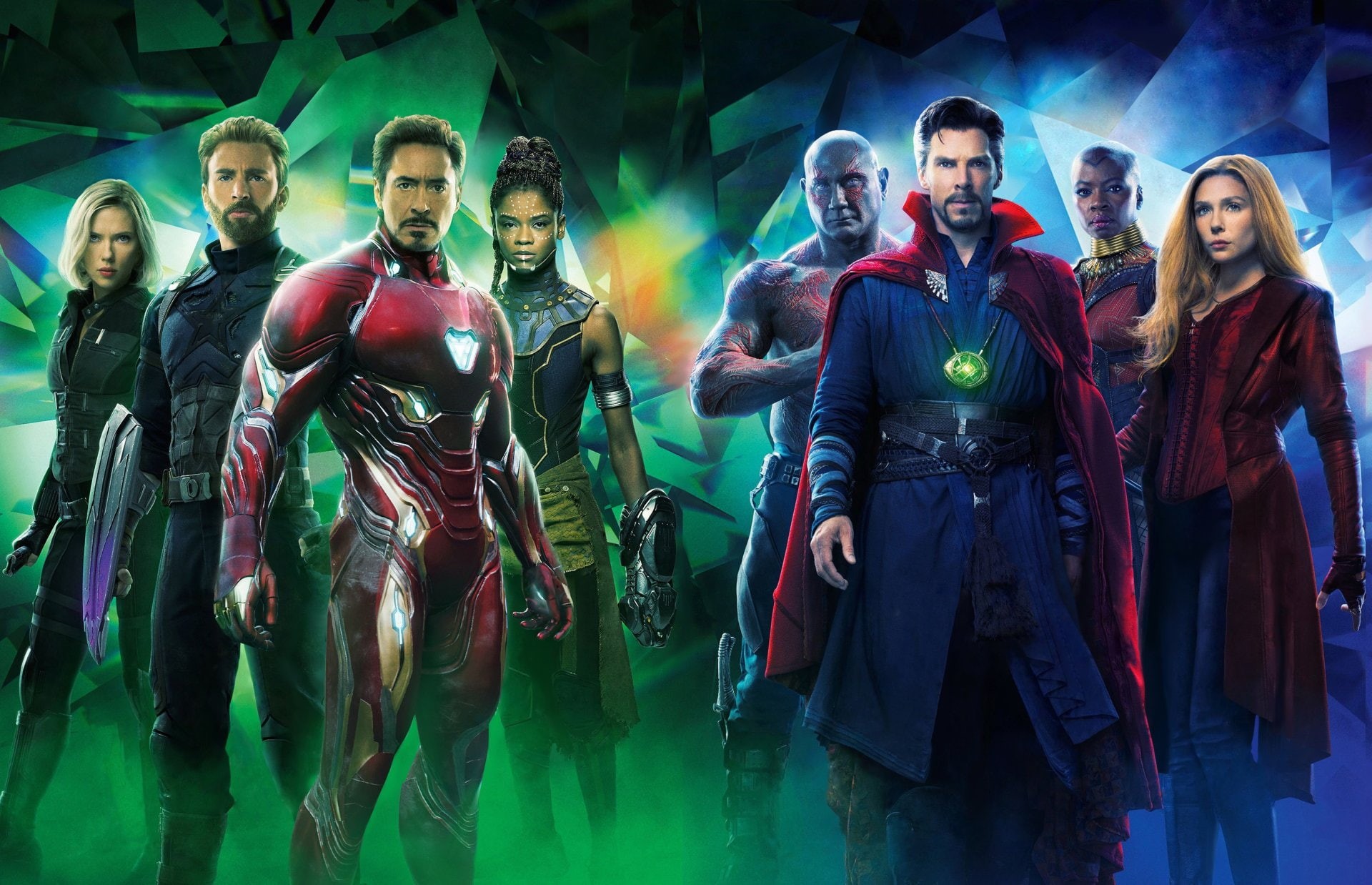 1080P, Dave Bautista, Black Widow, Danai Gurira, young adult, Avengers: Infinity War, illuminated, Captain America, Benedict Cumberbatch, young women, HD Wallpaper