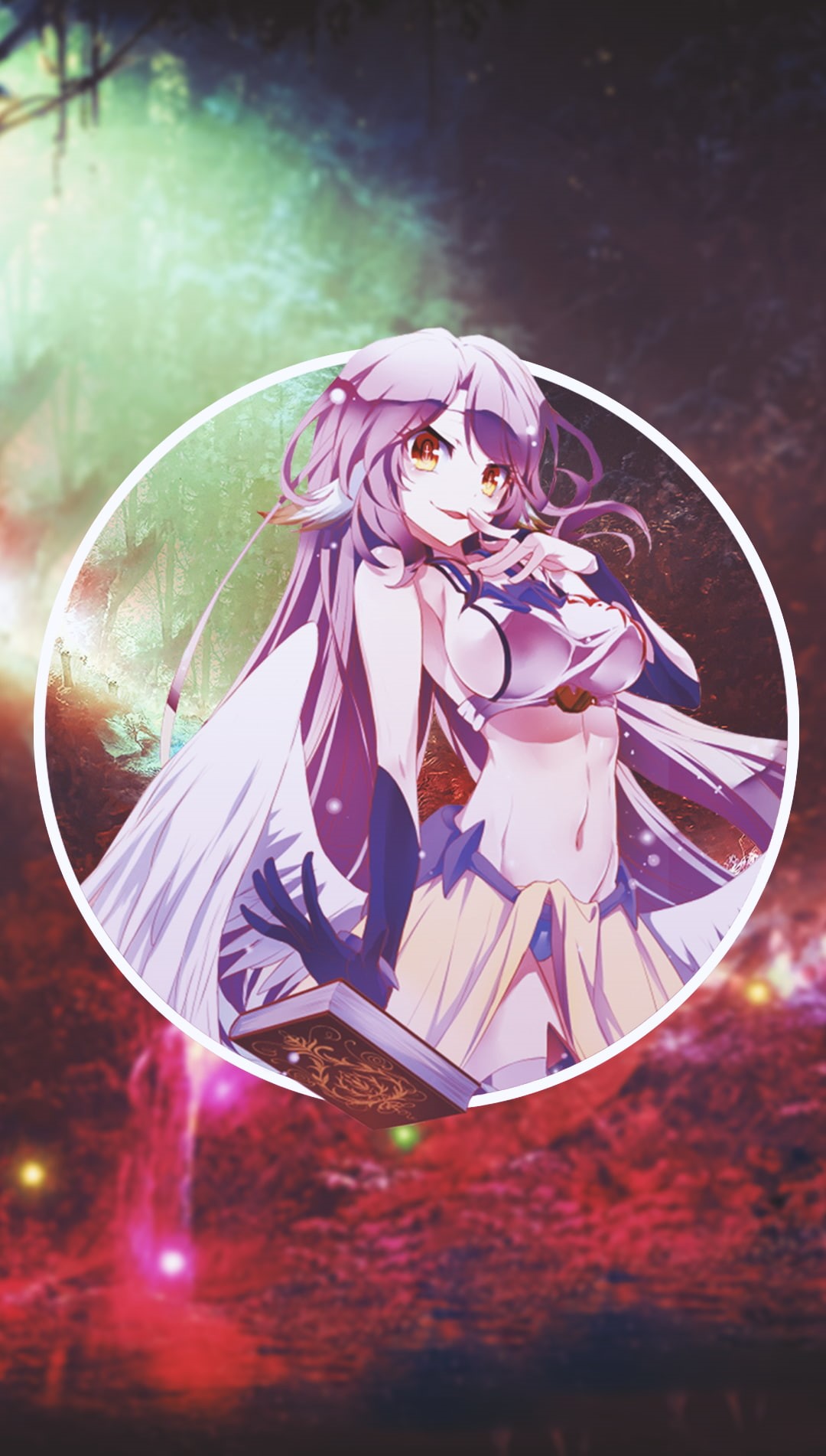 No Game No Life, Jibril, anime, anime girls, 720P, picture-in-picture, Phone HD Wallpaper