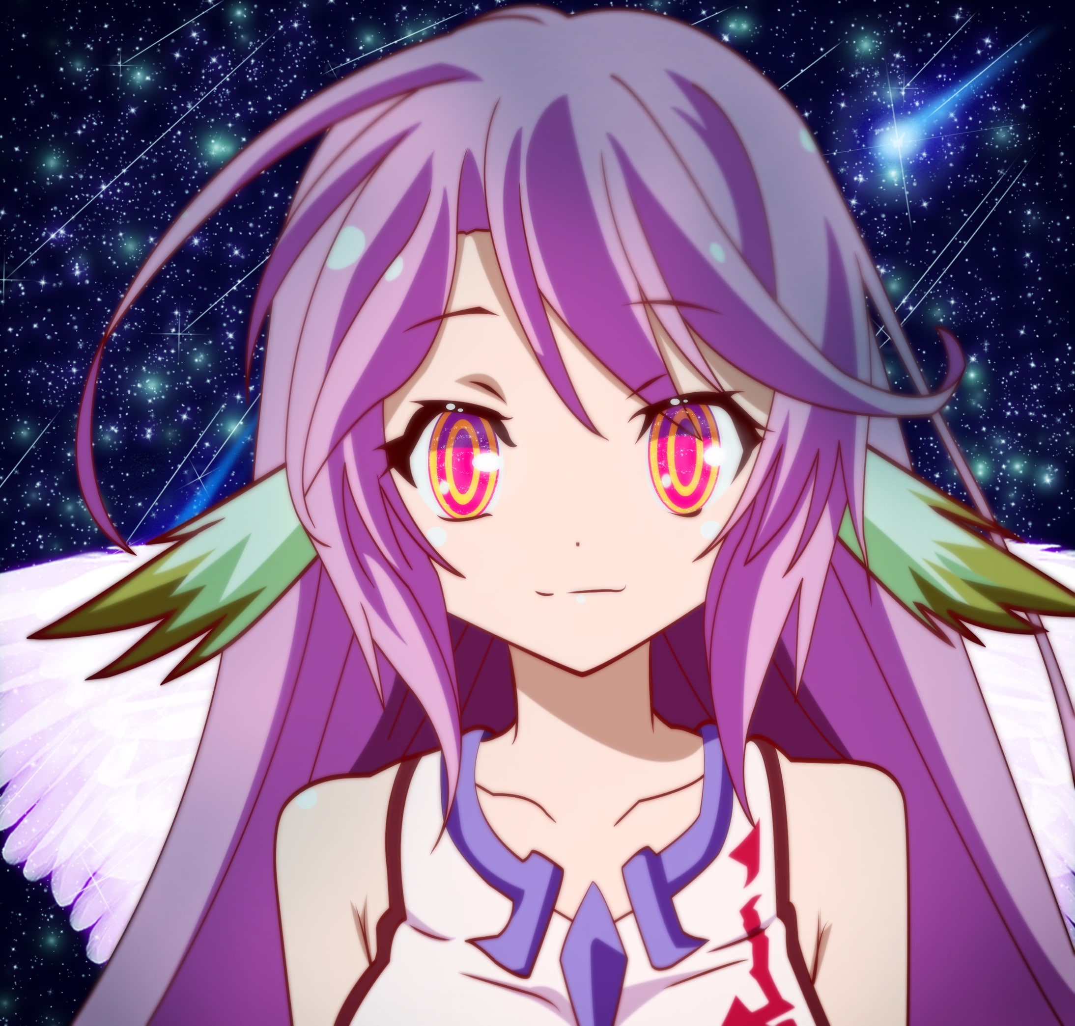 headshot, portrait, close-up, celebration, purple, human representation, nature, No Game No Life, outdoors, real people, anime girls, plant, tree, one person, HD Wallpaper